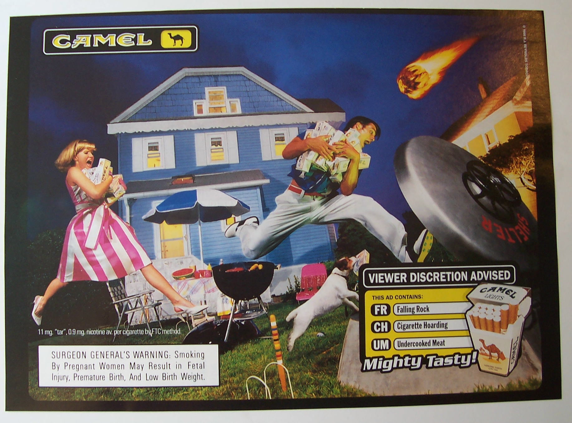1999 Camel Cigarettes w/Man & Woman Carrying Cigarettes