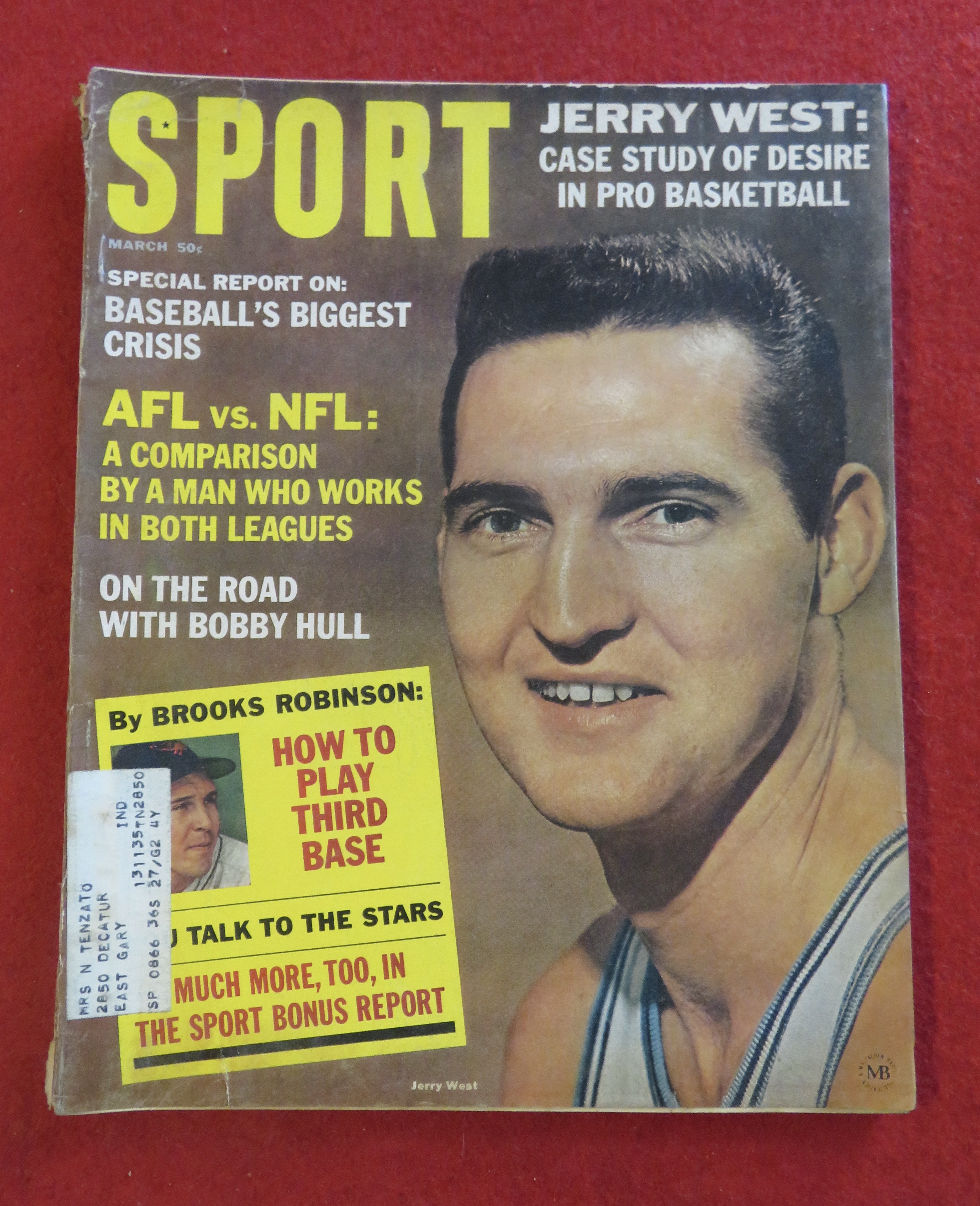 Sport Magazine March 1965 Jerry West/ Bobby Hull