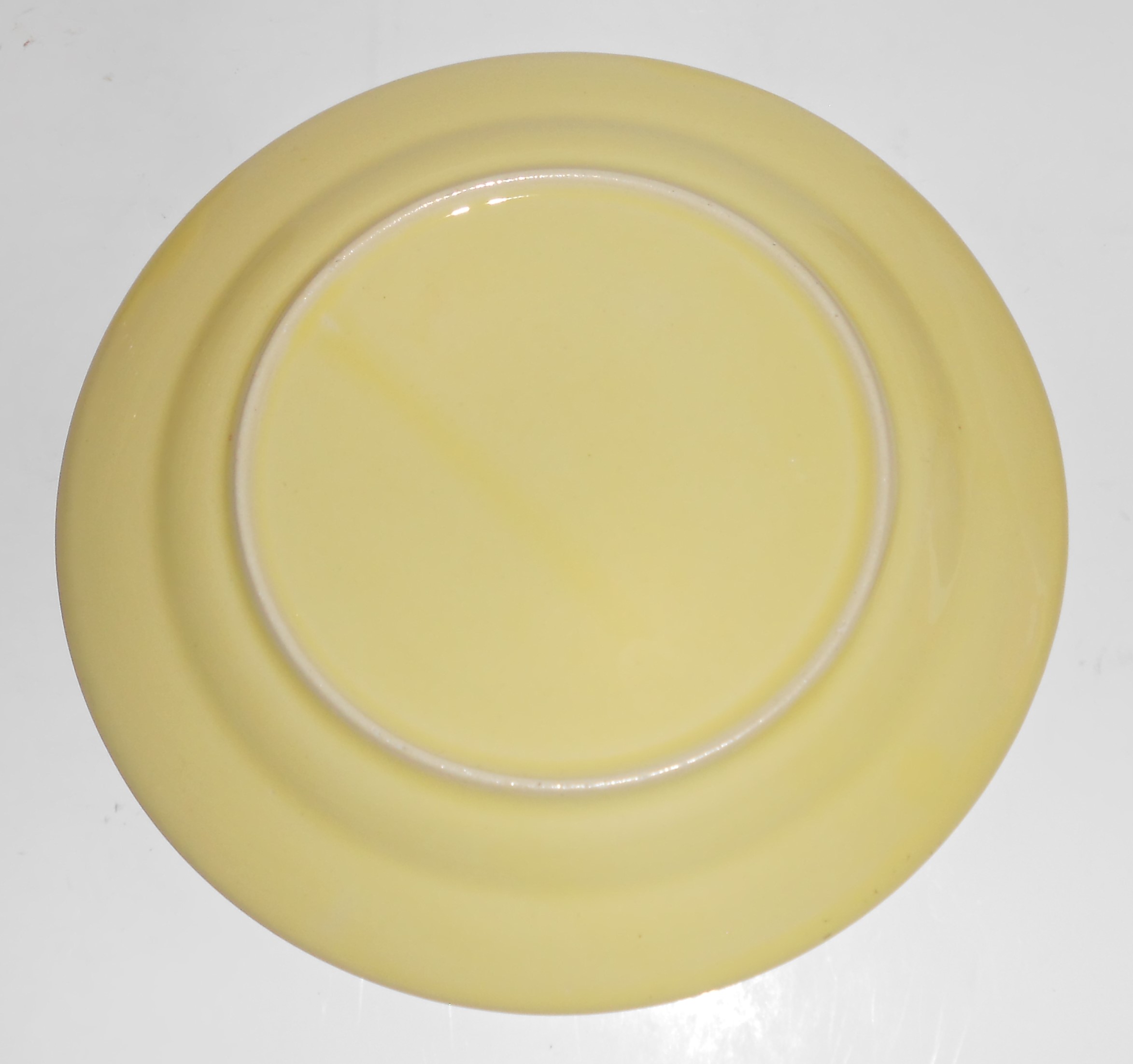 VINTAGE Coors Pottery Rosebud EARLY Yellow 7'' Plate #6