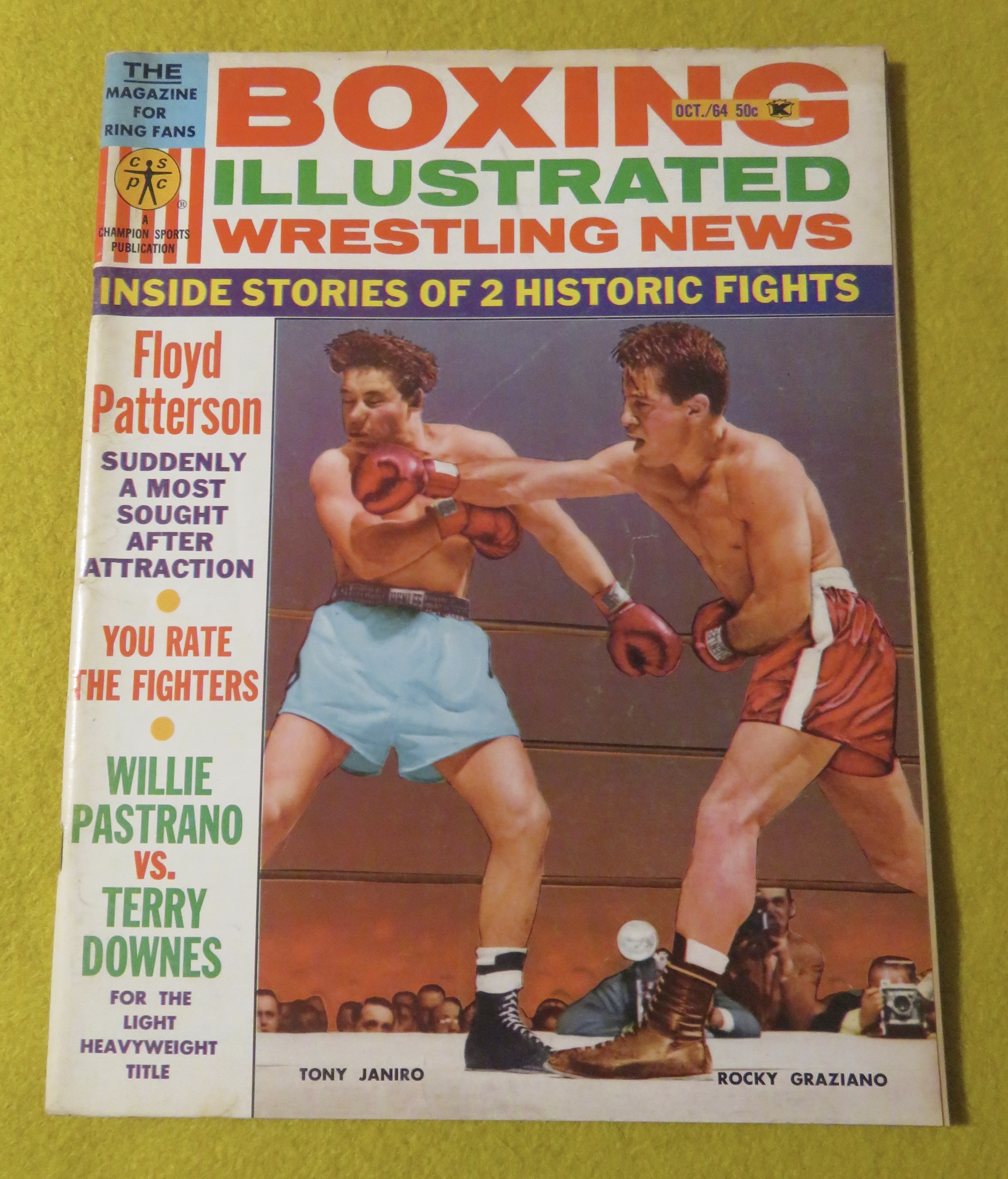 Boxing Illustrated Wrestling News Magazine Oct 1964