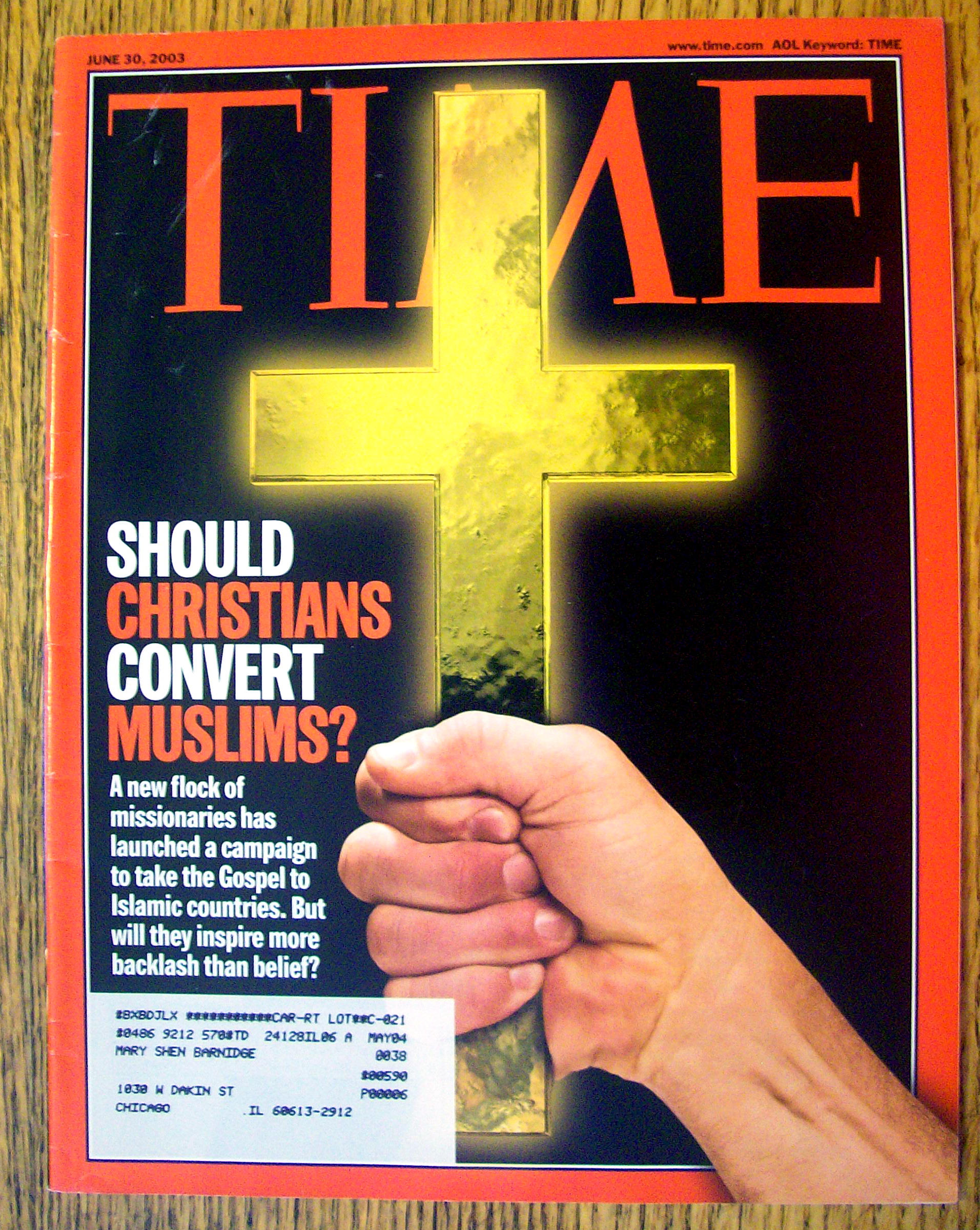 Time Magazine June 30, 2003 Should Christians Convert