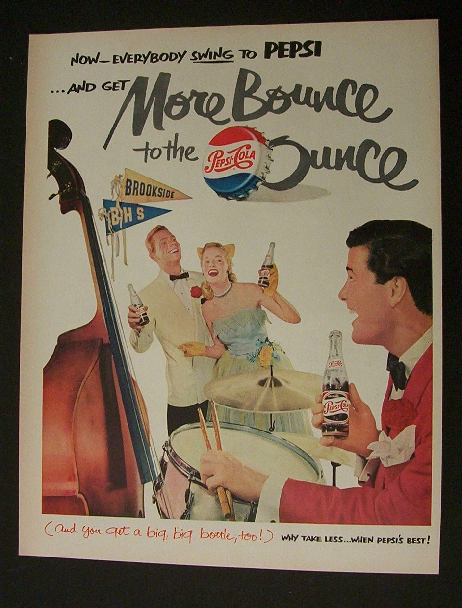 1951  Dual  Ad:  Pepsi  Cola  &  Gibson  Cards