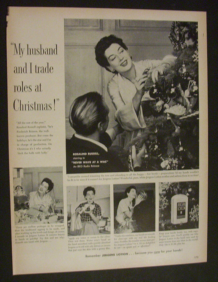 1952 Jergens Lotion w/ Rosalind Russell