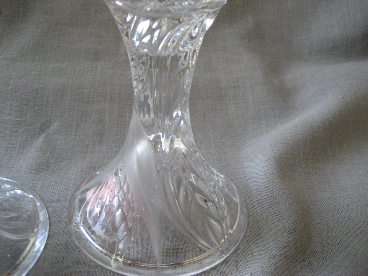 Cut Glass Candle Holders