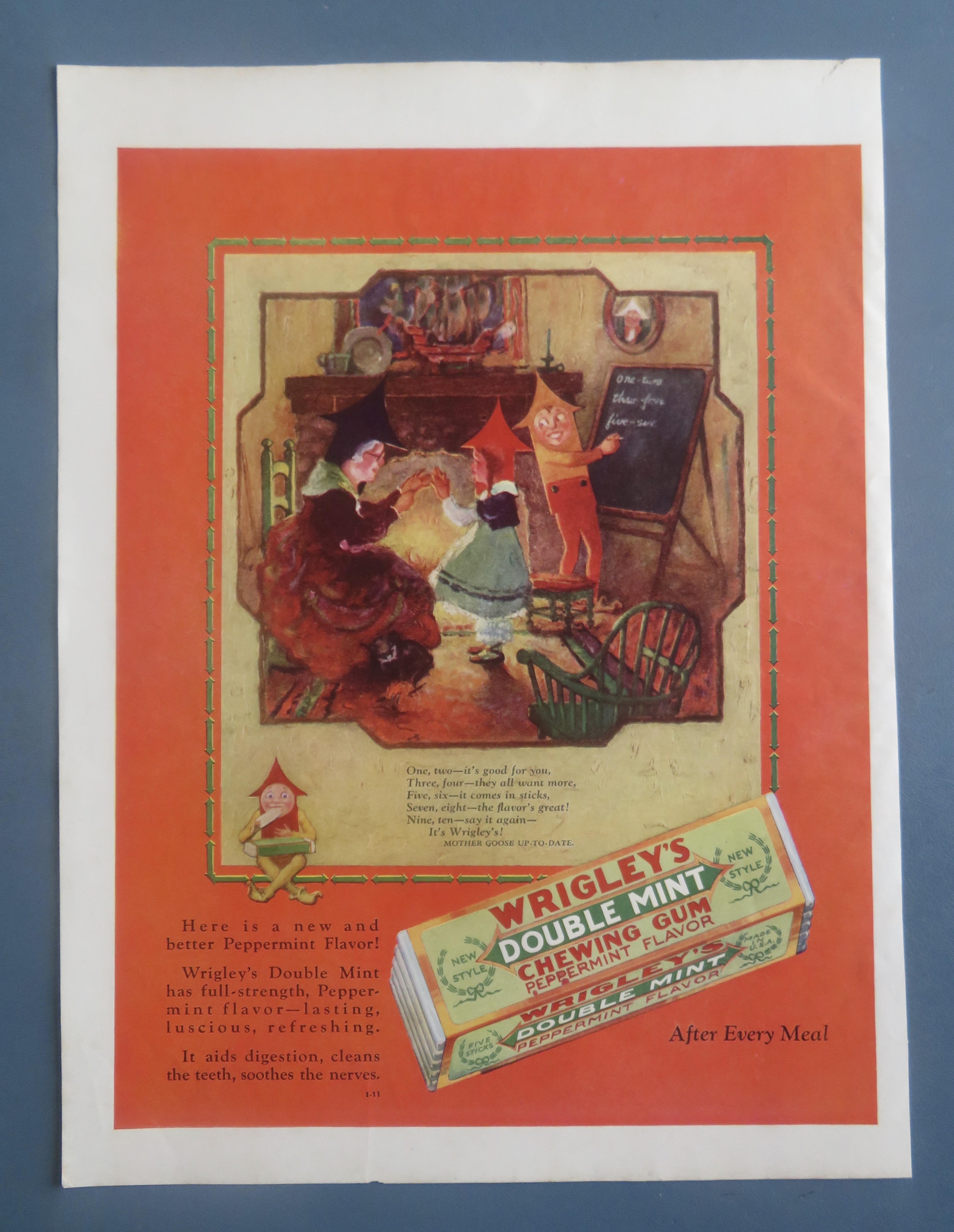 1928 Wrigley Double Mint Chewing Gum with Mother Goose