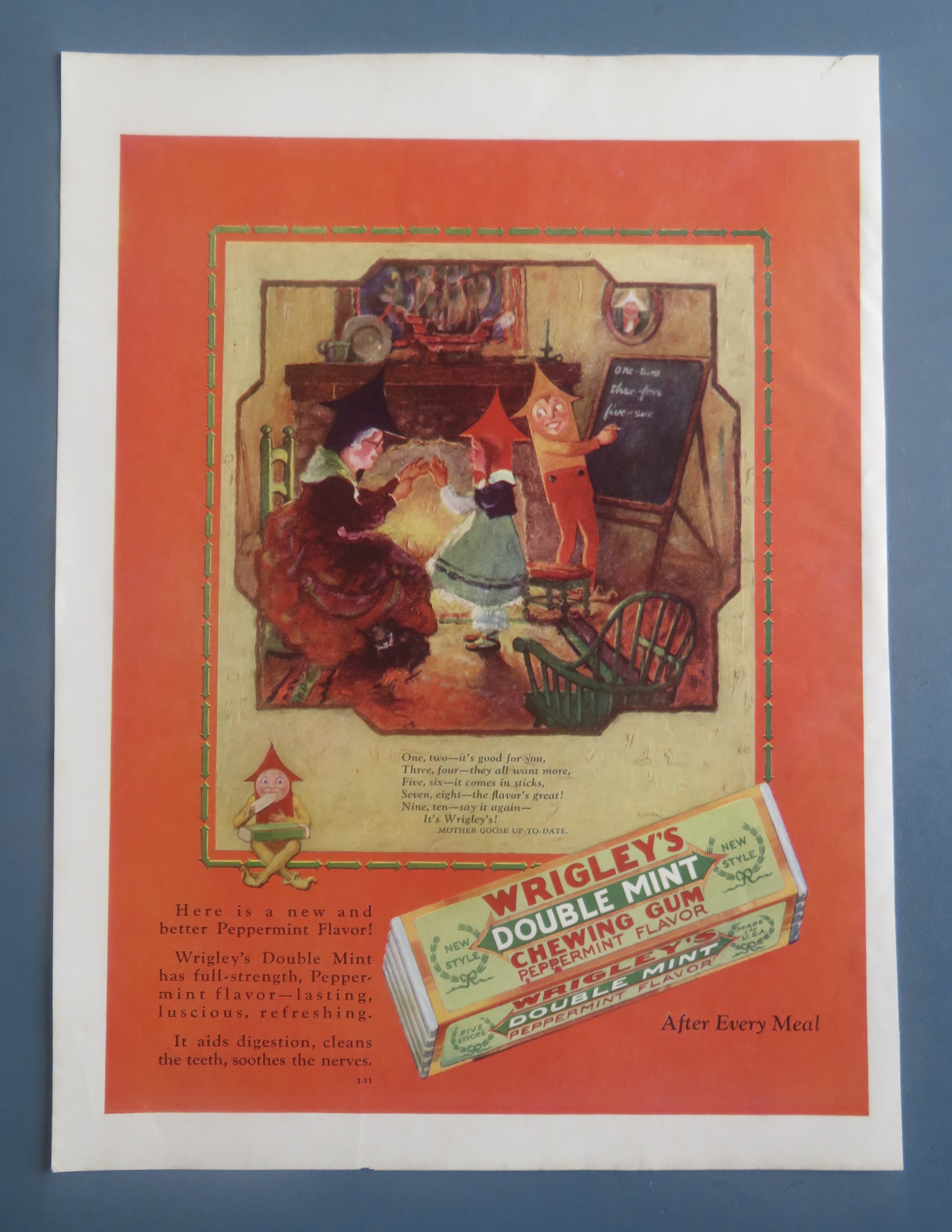 1928 Wrigley Double Mint Chewing Gum with Mother Goose