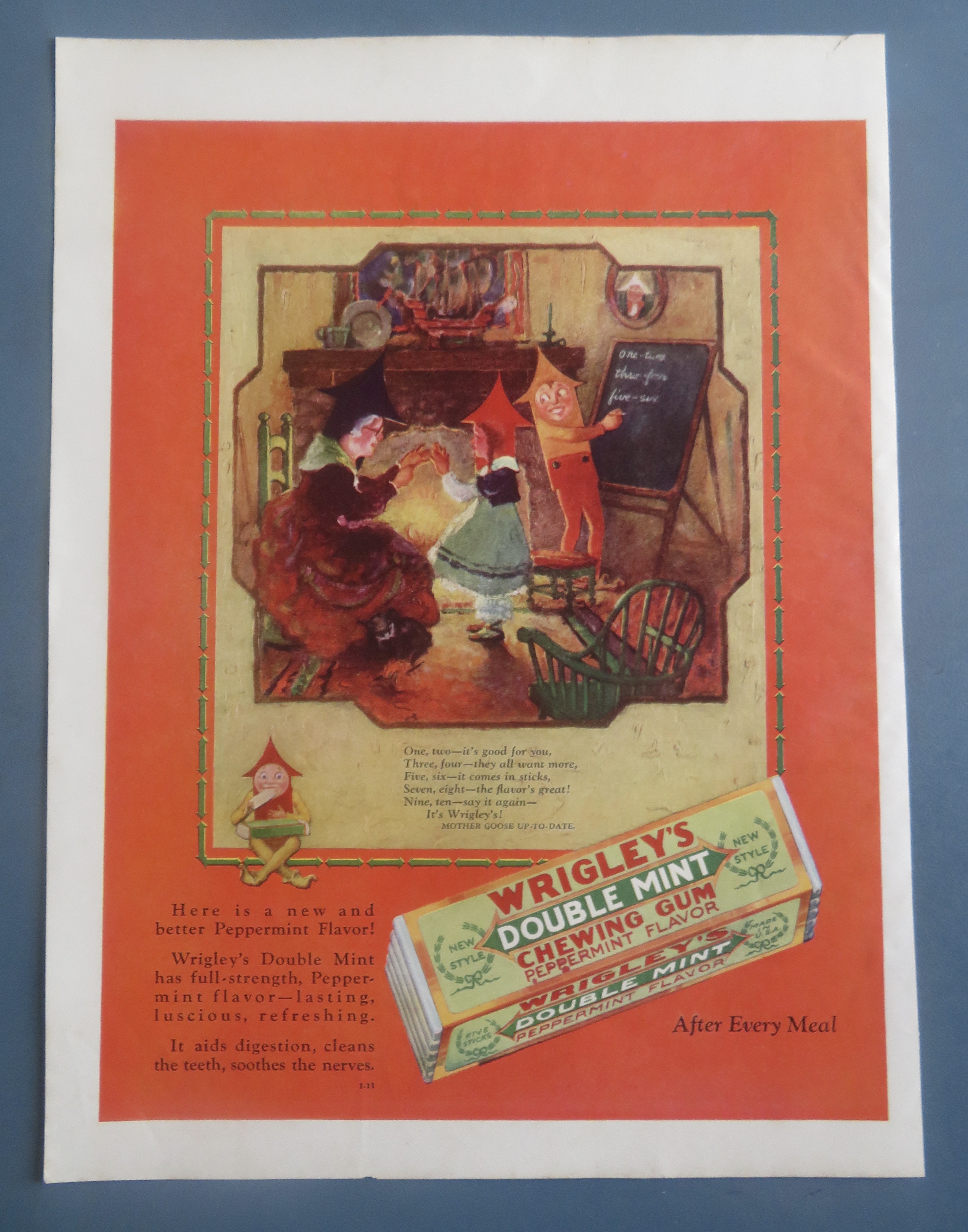 1928 Wrigley Double Mint Chewing Gum with Mother Goose