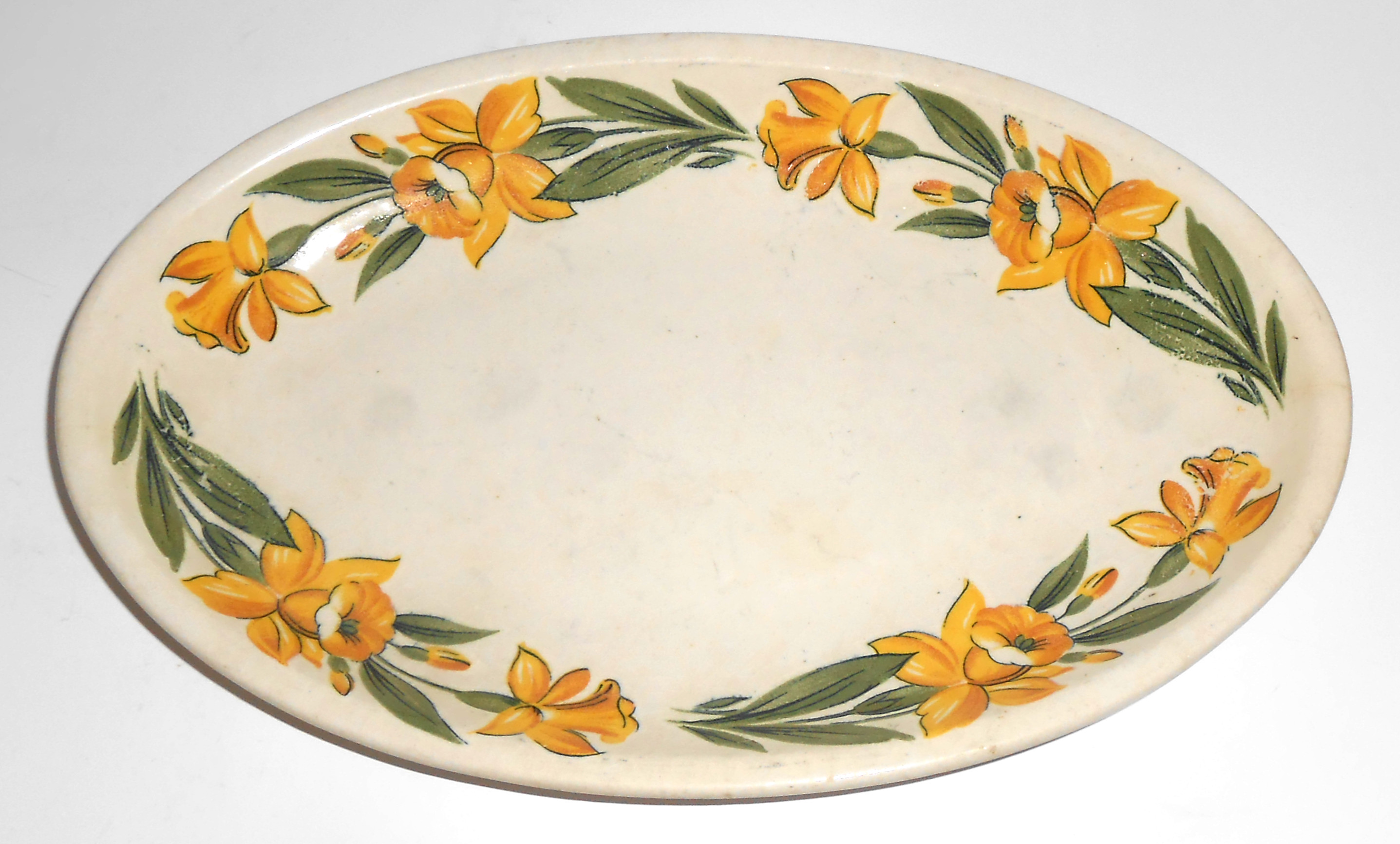 Paden City Pottery Jonquil Relish Plate!