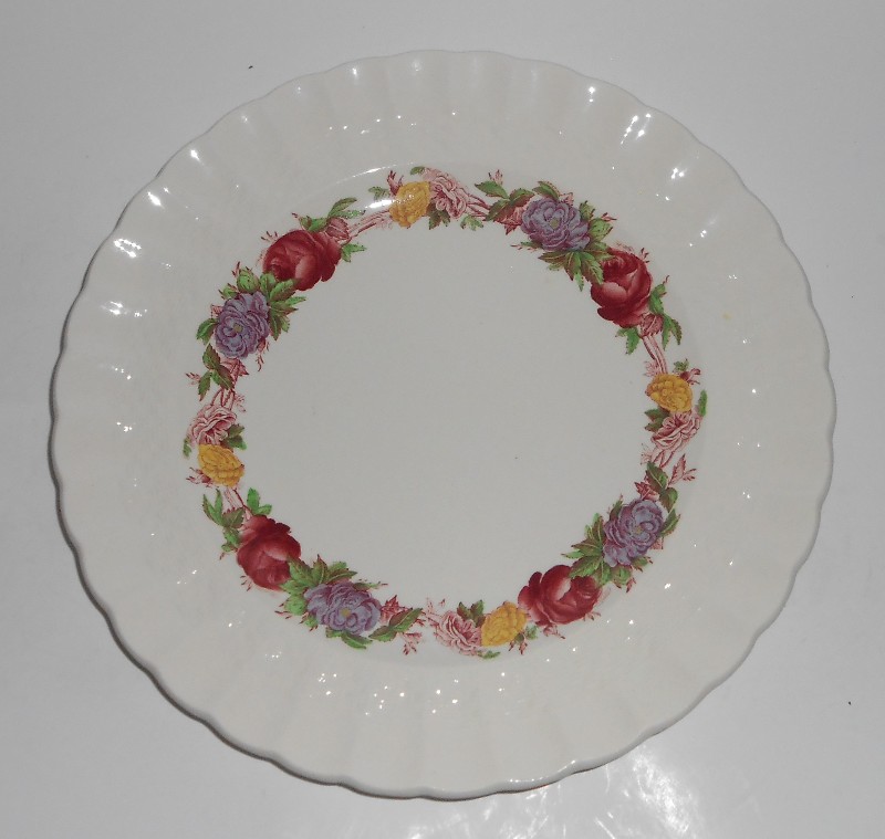 Spode China Rose Briar Luncheon Plate - Old Red Mark