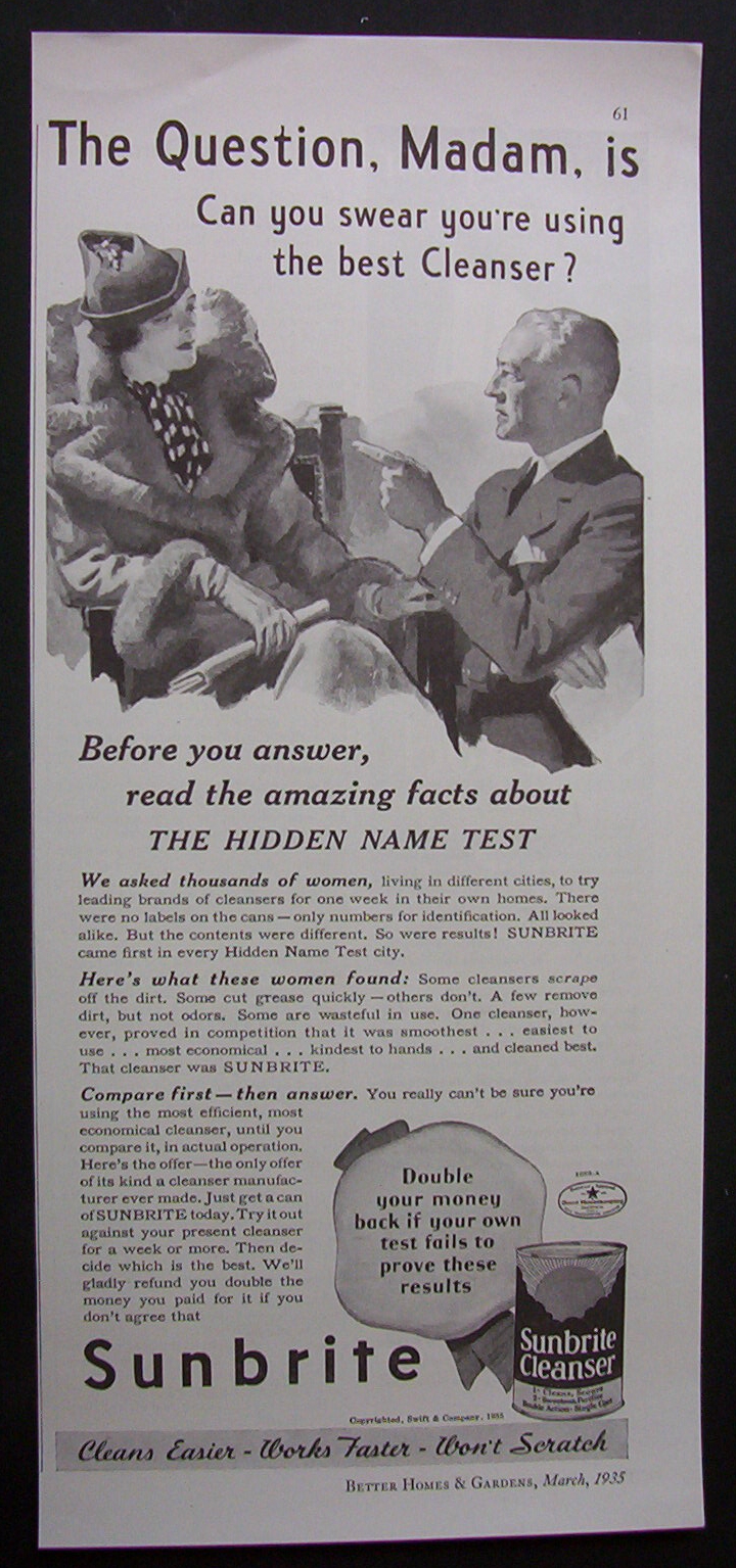 1935 Sunbrite Cleanser with a Woman in Court