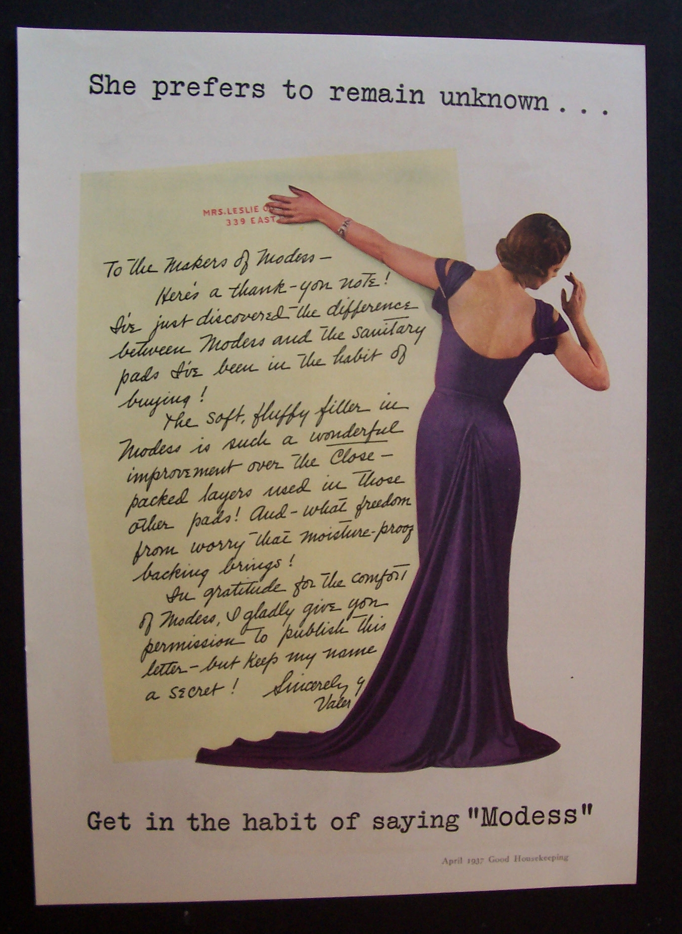 1937 Modess