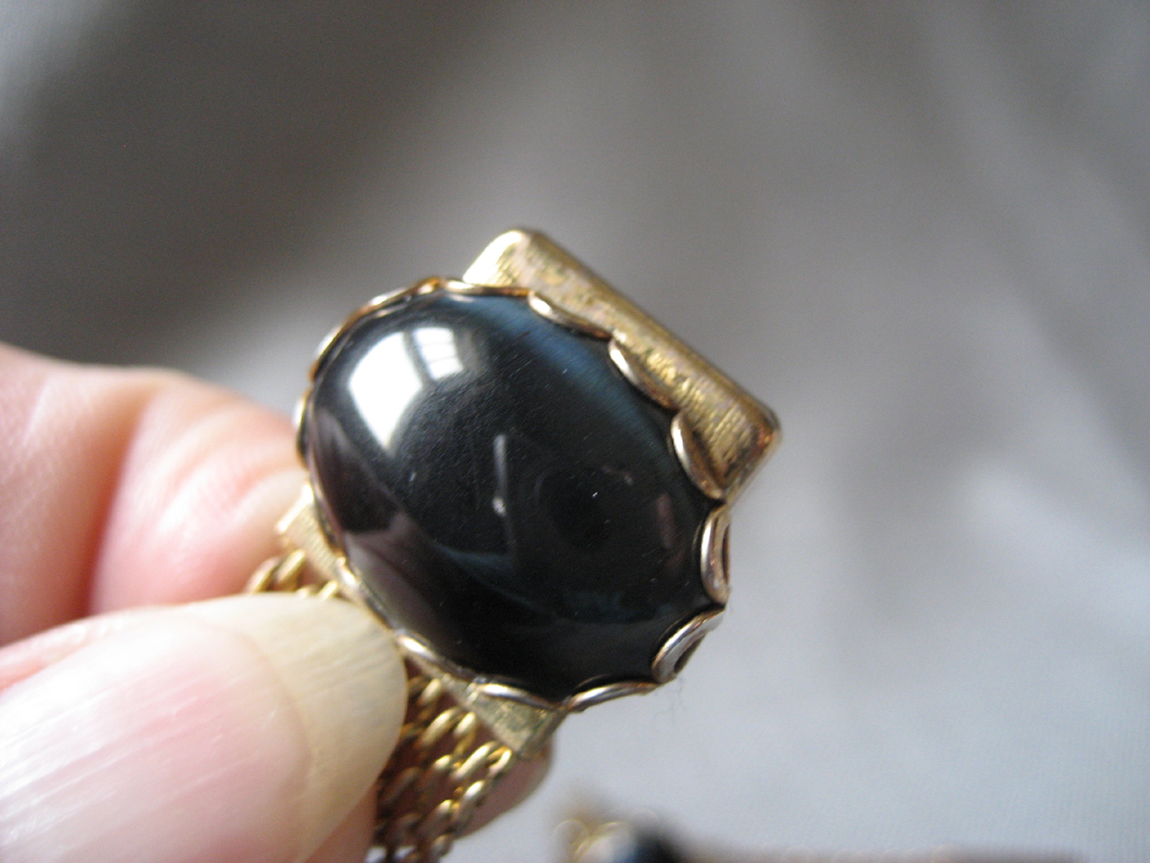 Onyx Cuff Links and Tie Tac