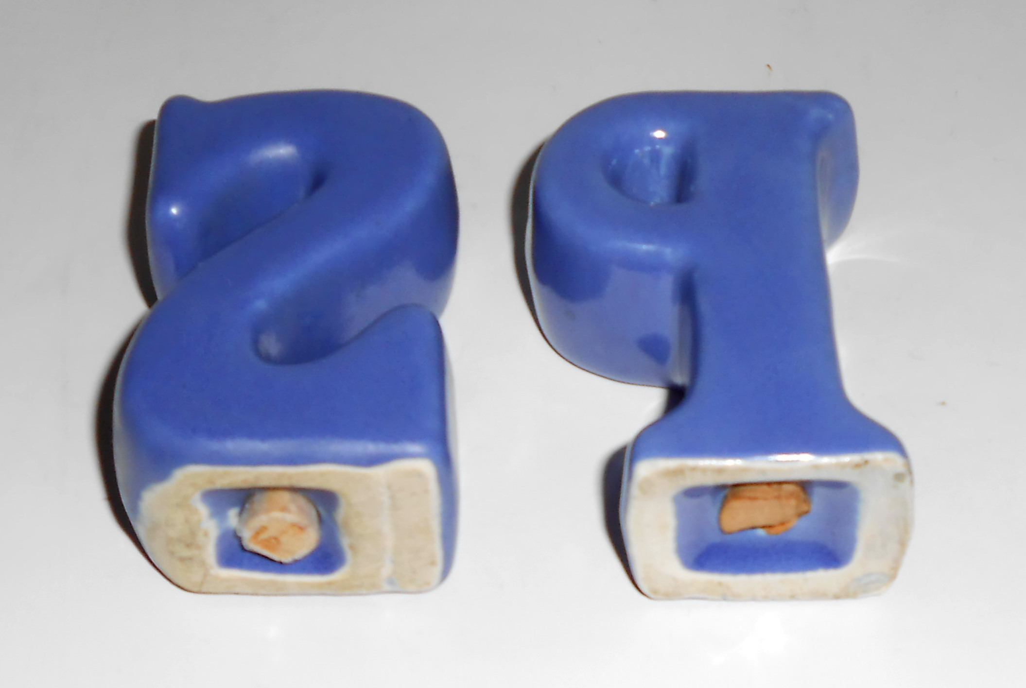 Camark Pottery Blue Carlsbad Caverns Salt/Pepper Set!