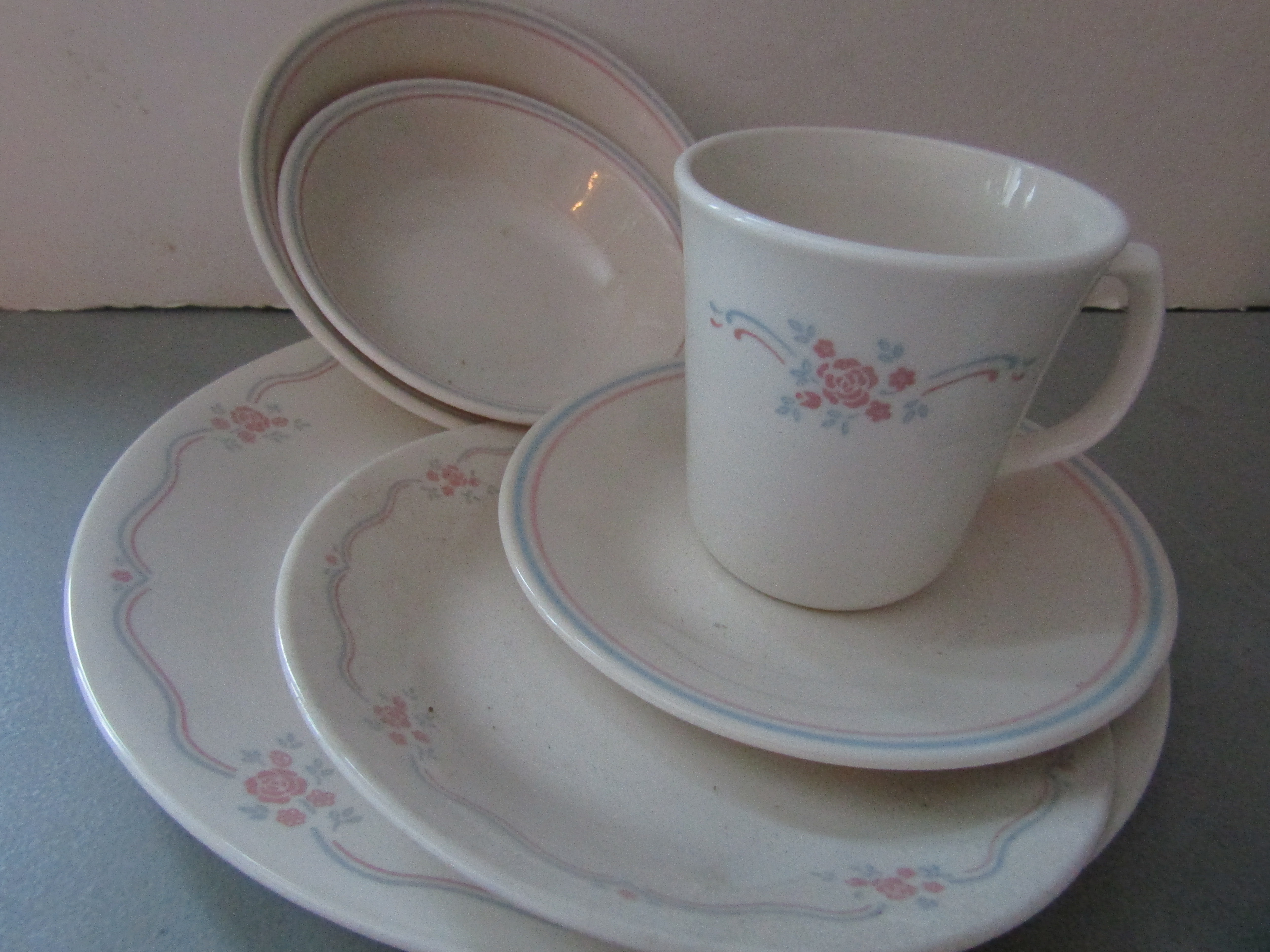 Vintage Corelle English Breakfast 6-Piece Place Setting