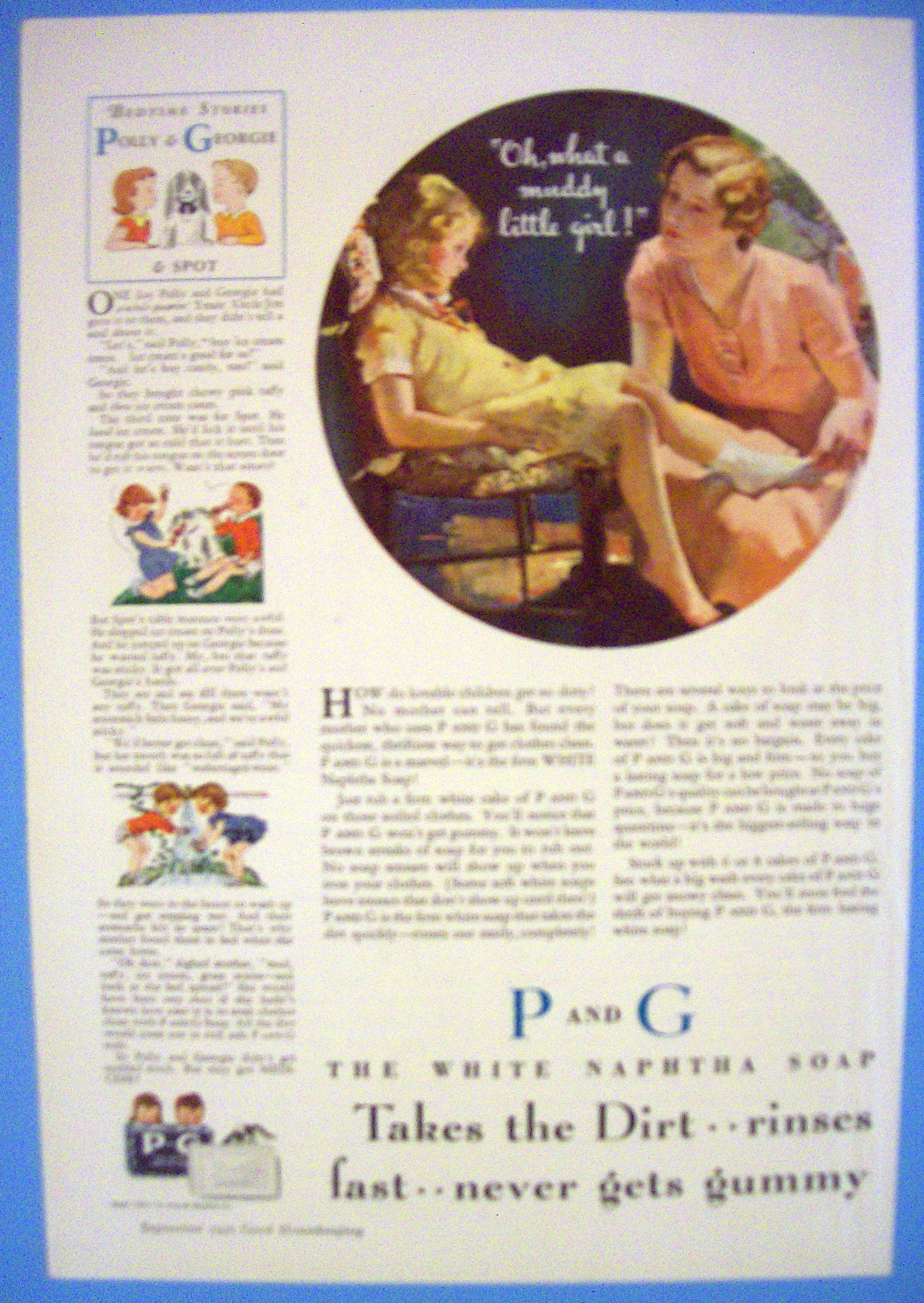 1938 P & G White Soap with Woman & Muddy Girl