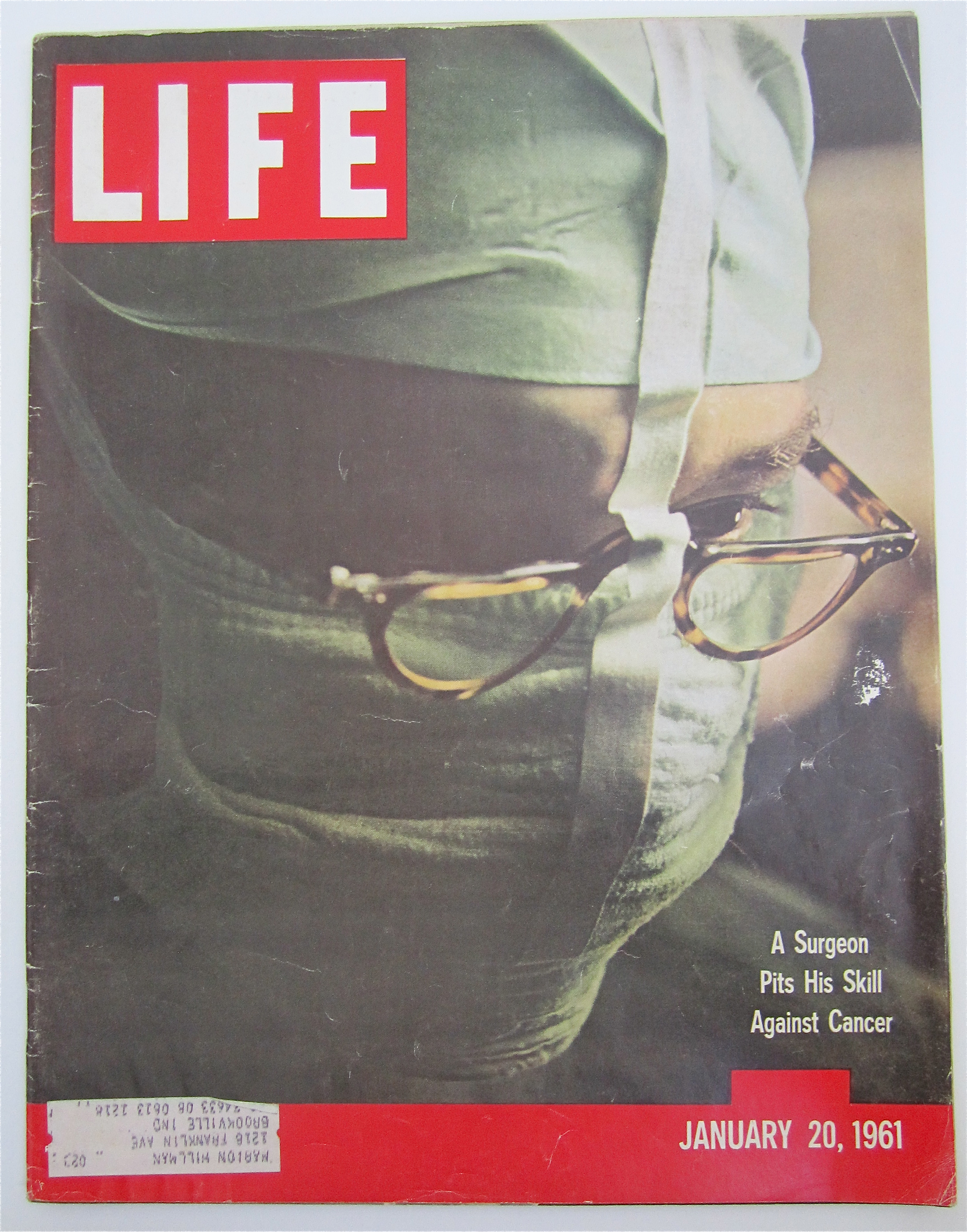 Life Magazine January 20, 1961 Surgeon Against Cancer