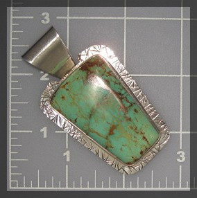 David Troutman Gaspeite Sterling Silver Pendant