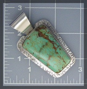 David Troutman Gaspeite Sterling Silver Pendant