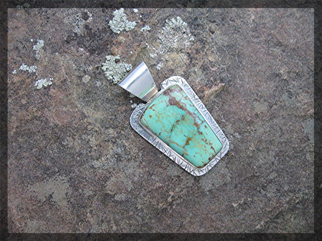 David Troutman Gaspeite Sterling Silver Pendant