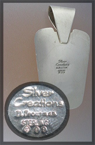 David Troutman Gaspeite Sterling Silver Pendant