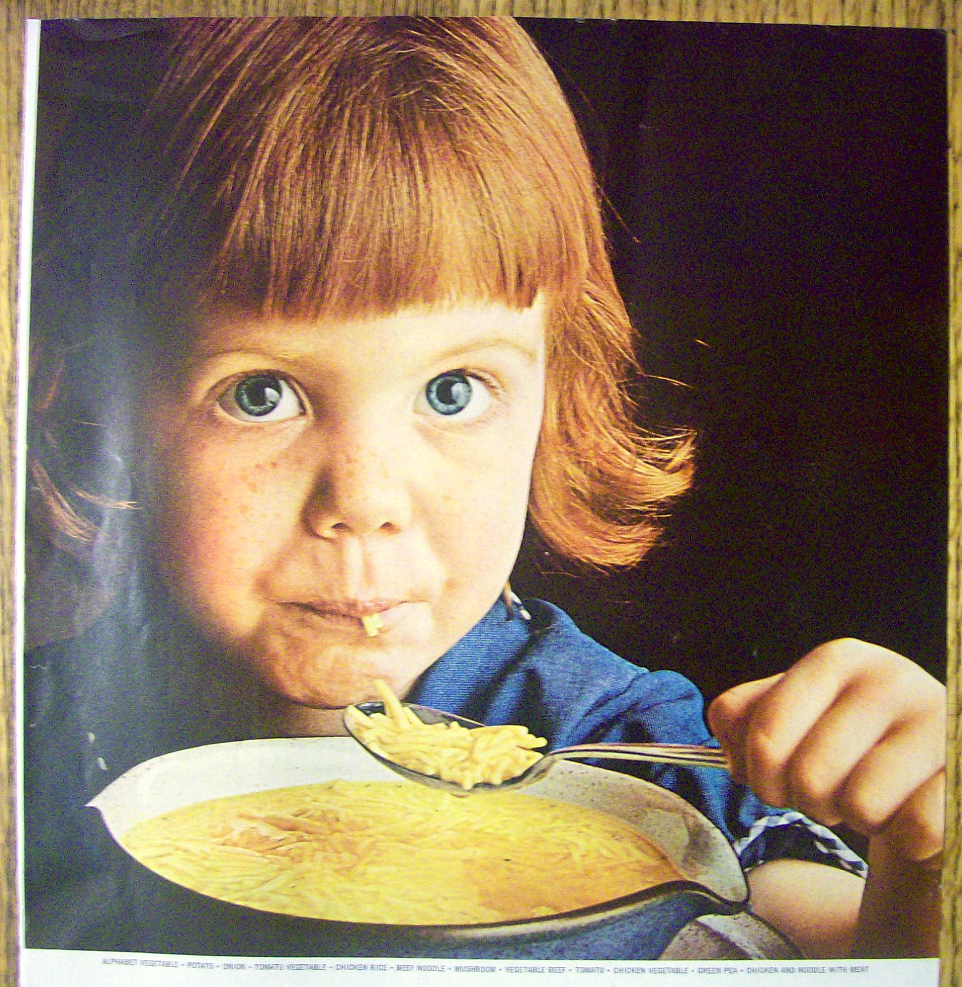 1966 Lipton Chicken Noodle Soup Mix w/Girl Eating Soup