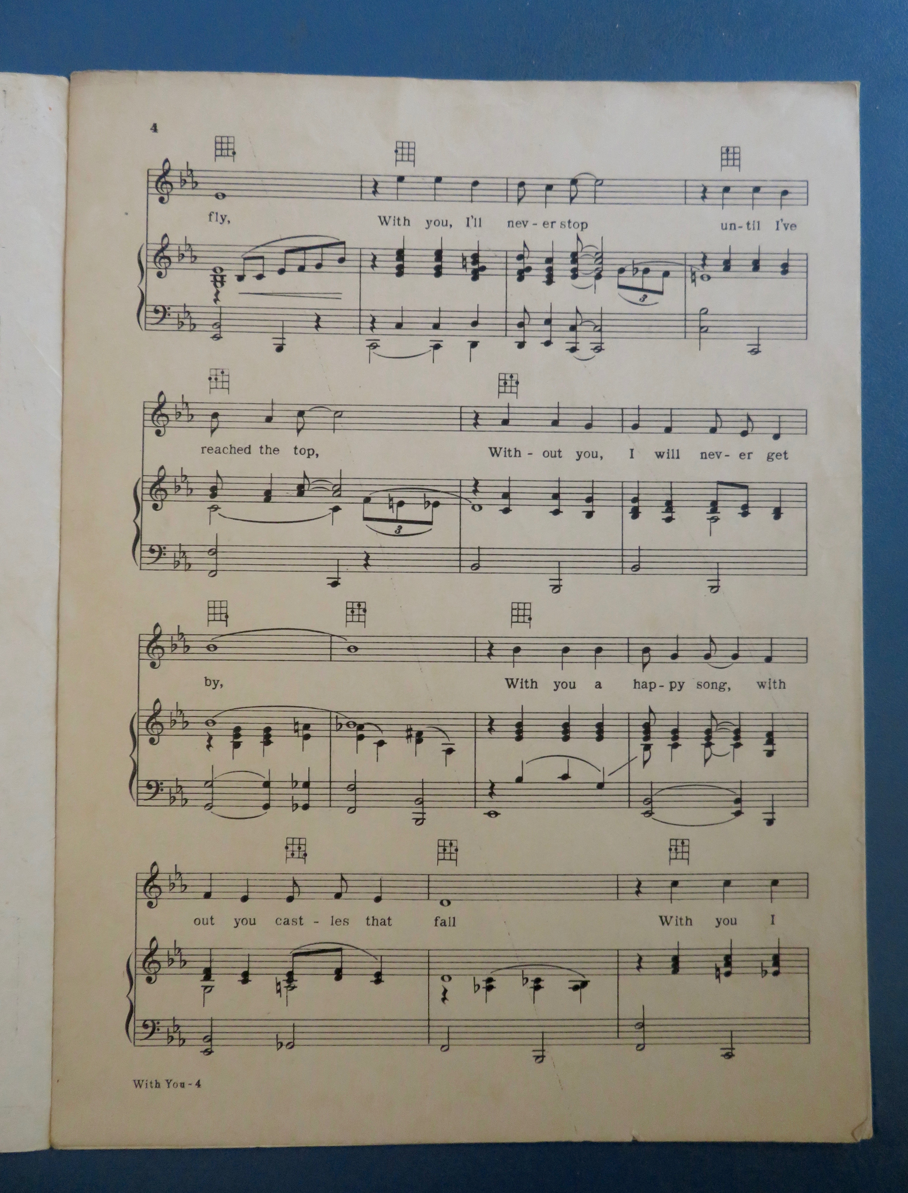 1929 With You Sheet Music Harry Richman Cover
