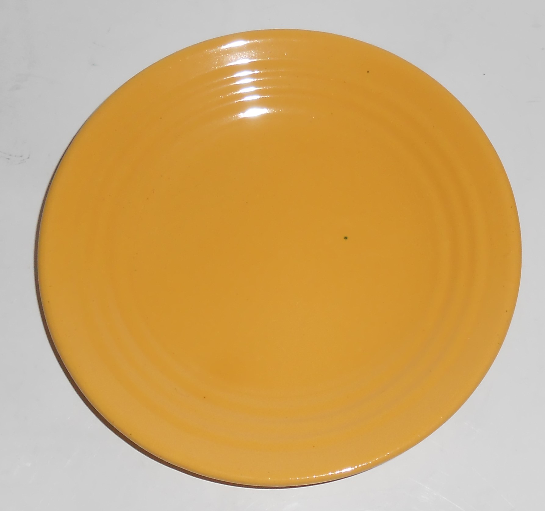 Bauer Pottery Ring Ware Yellow Bread Plate