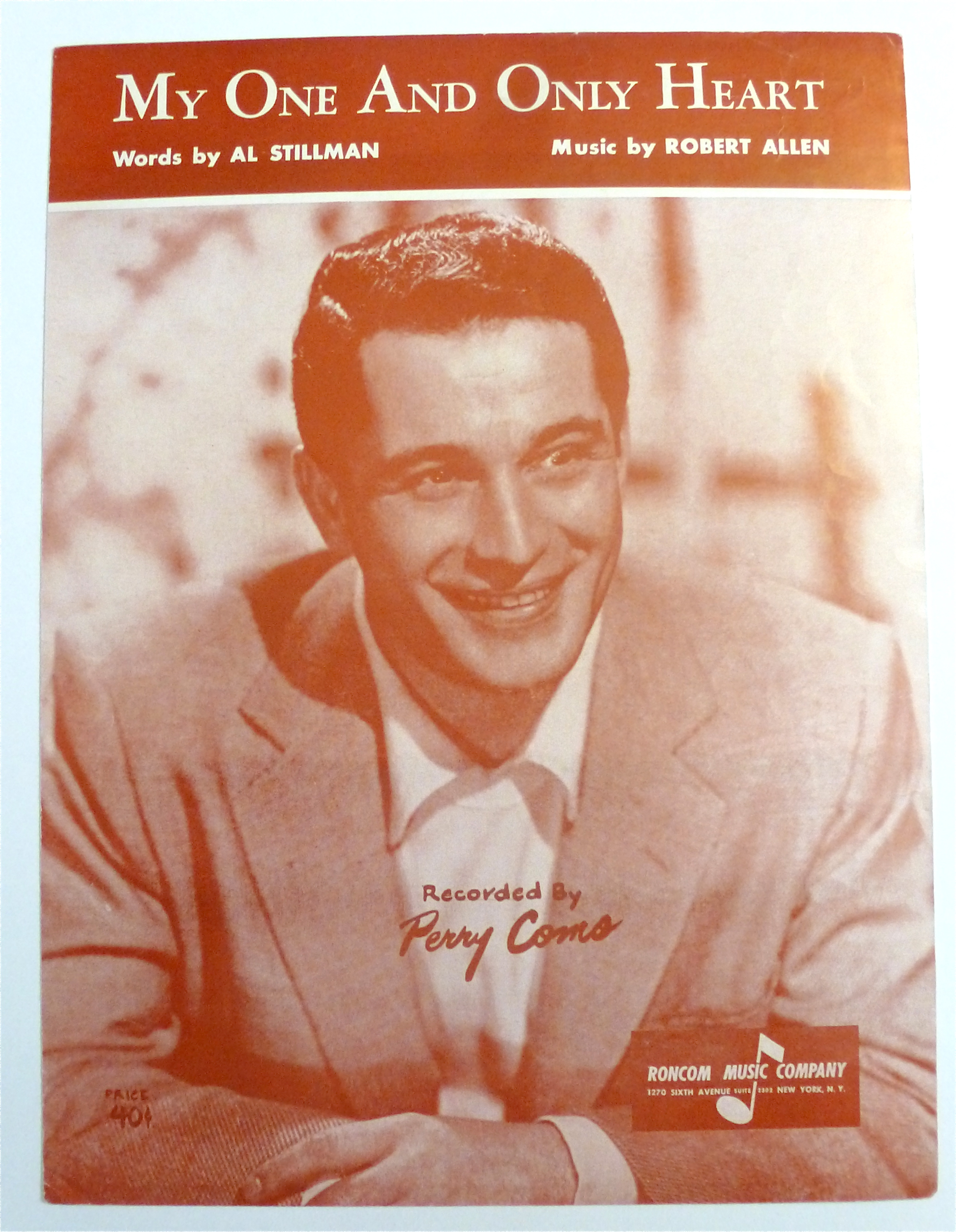 Sheet Music For 1953 My One & Only Heart