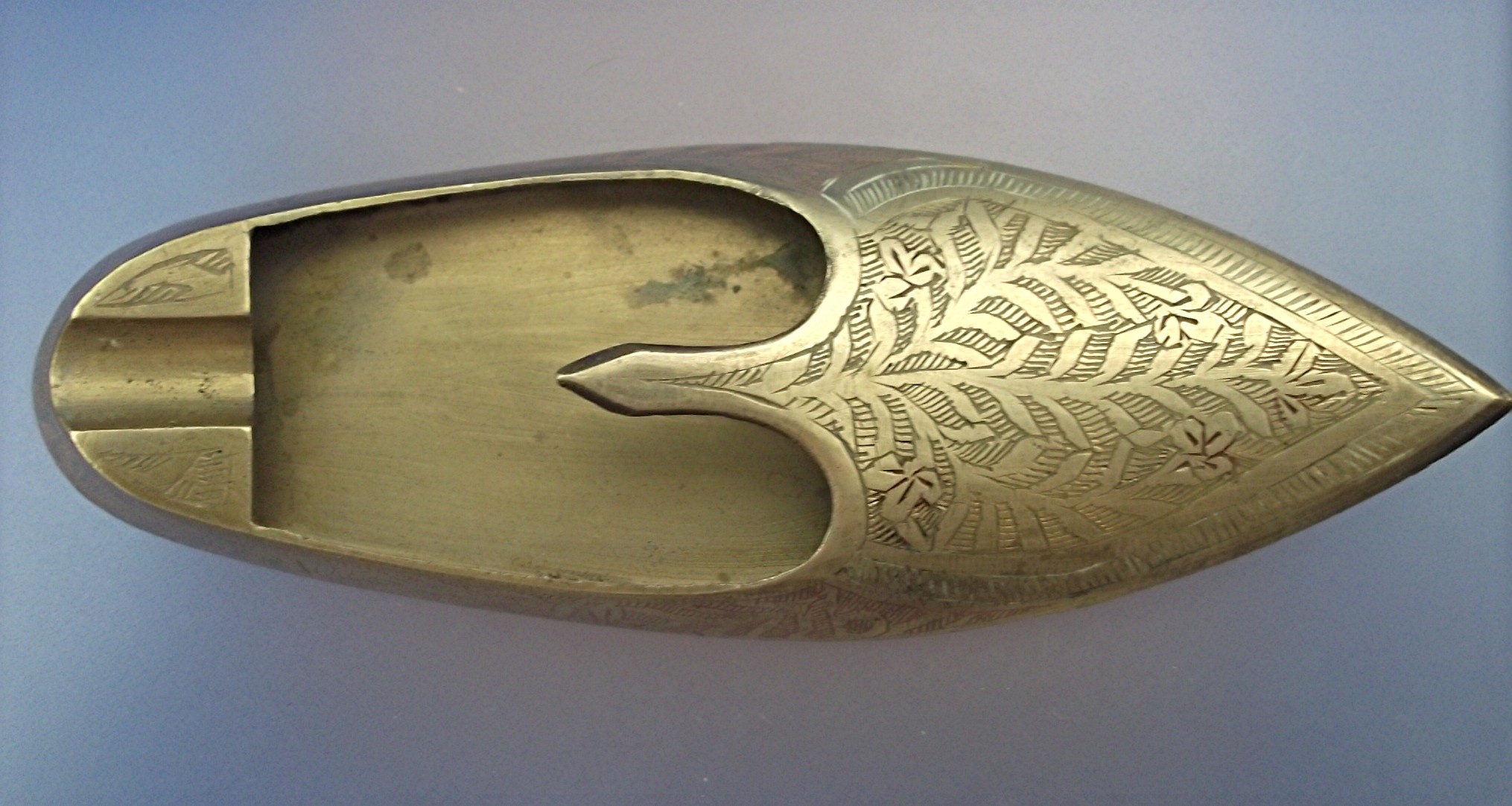Brass shoe ashtray