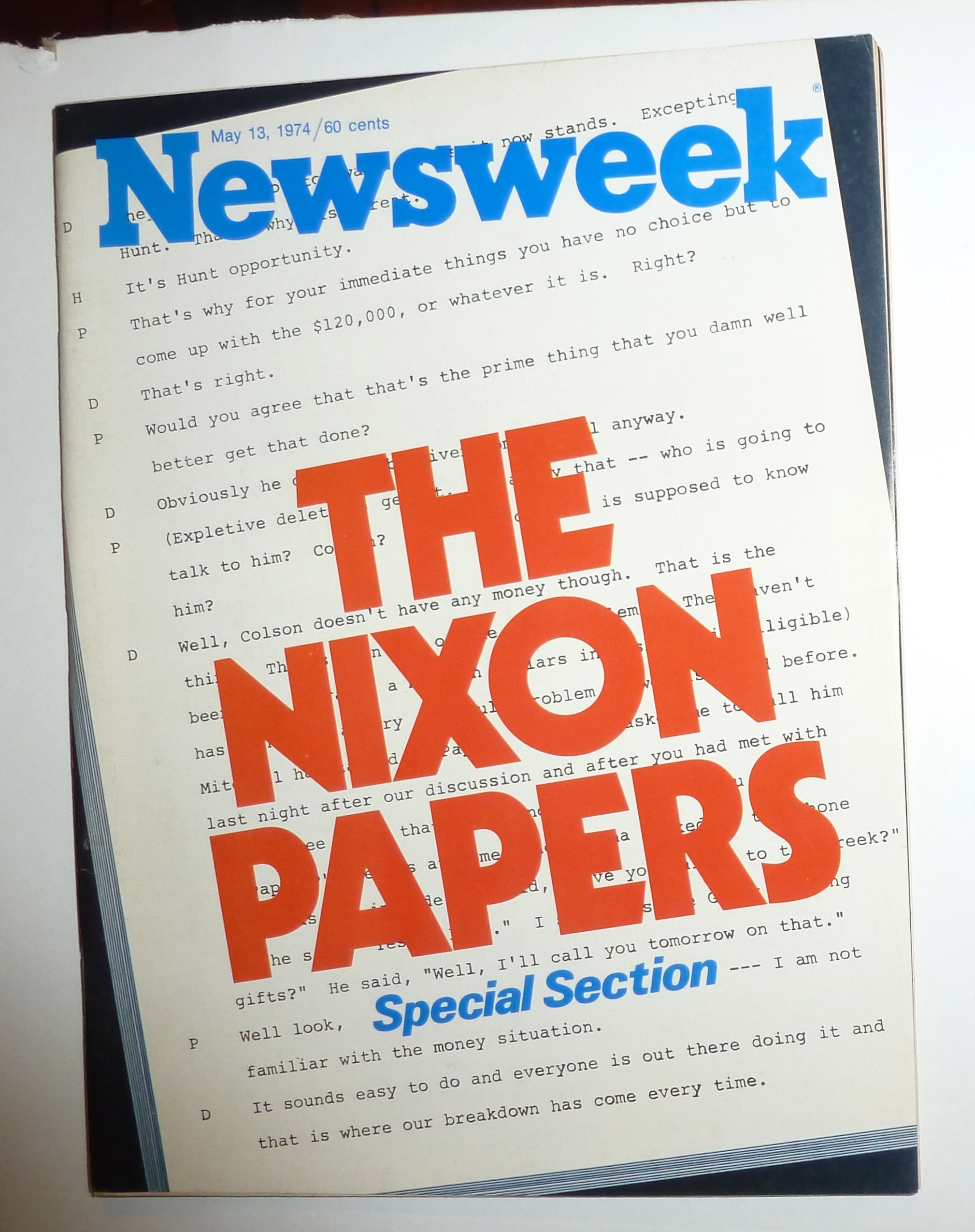 Newsweek Magazine-May 13, 1974-Nixon Papers