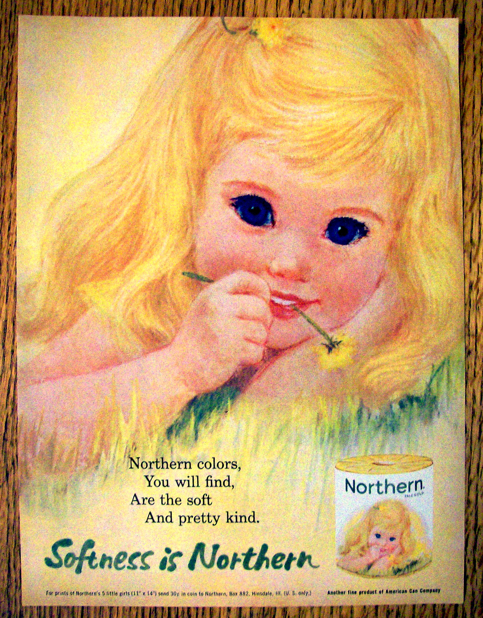 1963 Northern Toilet Tissue with Girl with Blond Hair