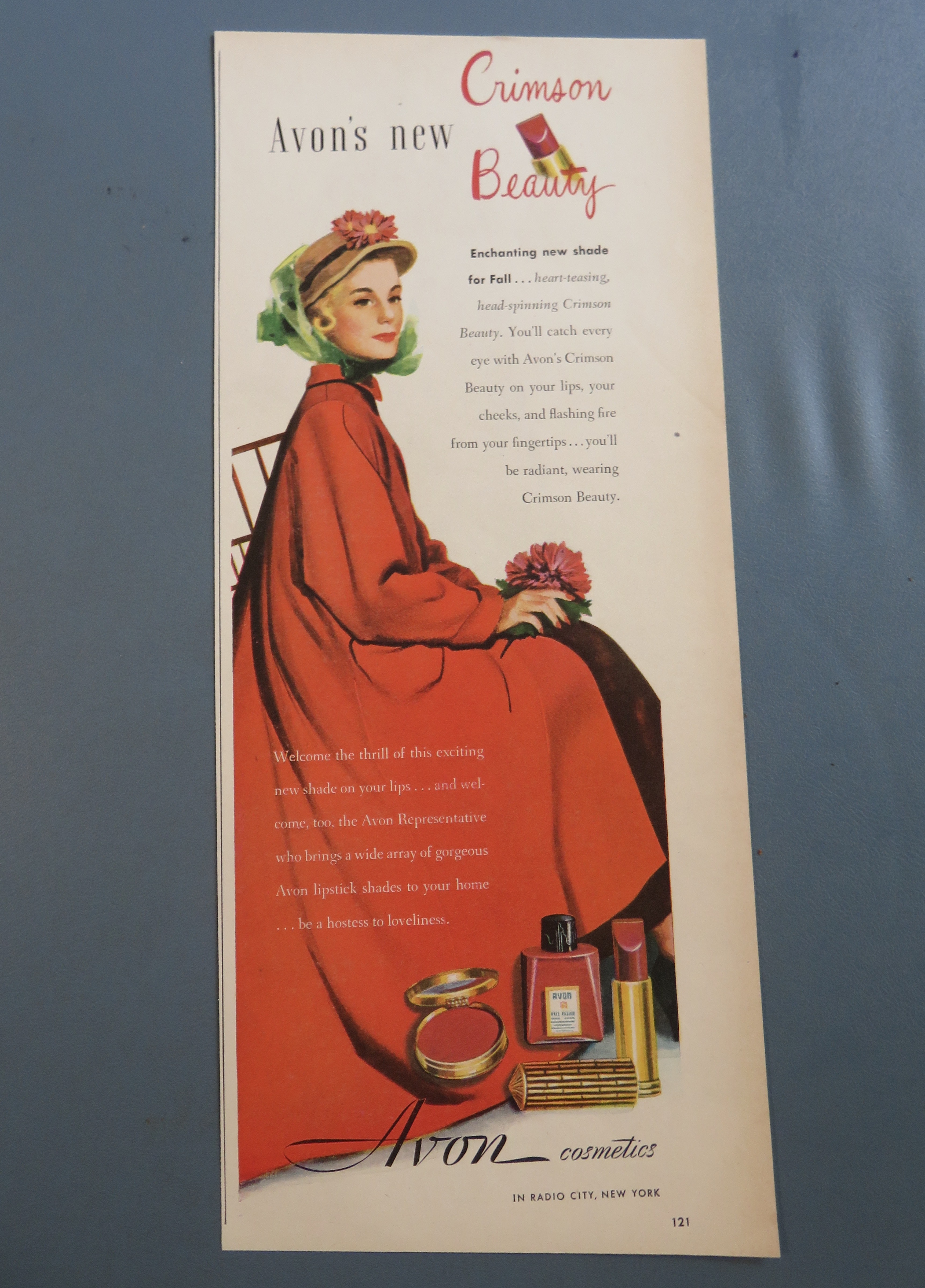 1948 Avon Cosmetics with New Crimson Beauty