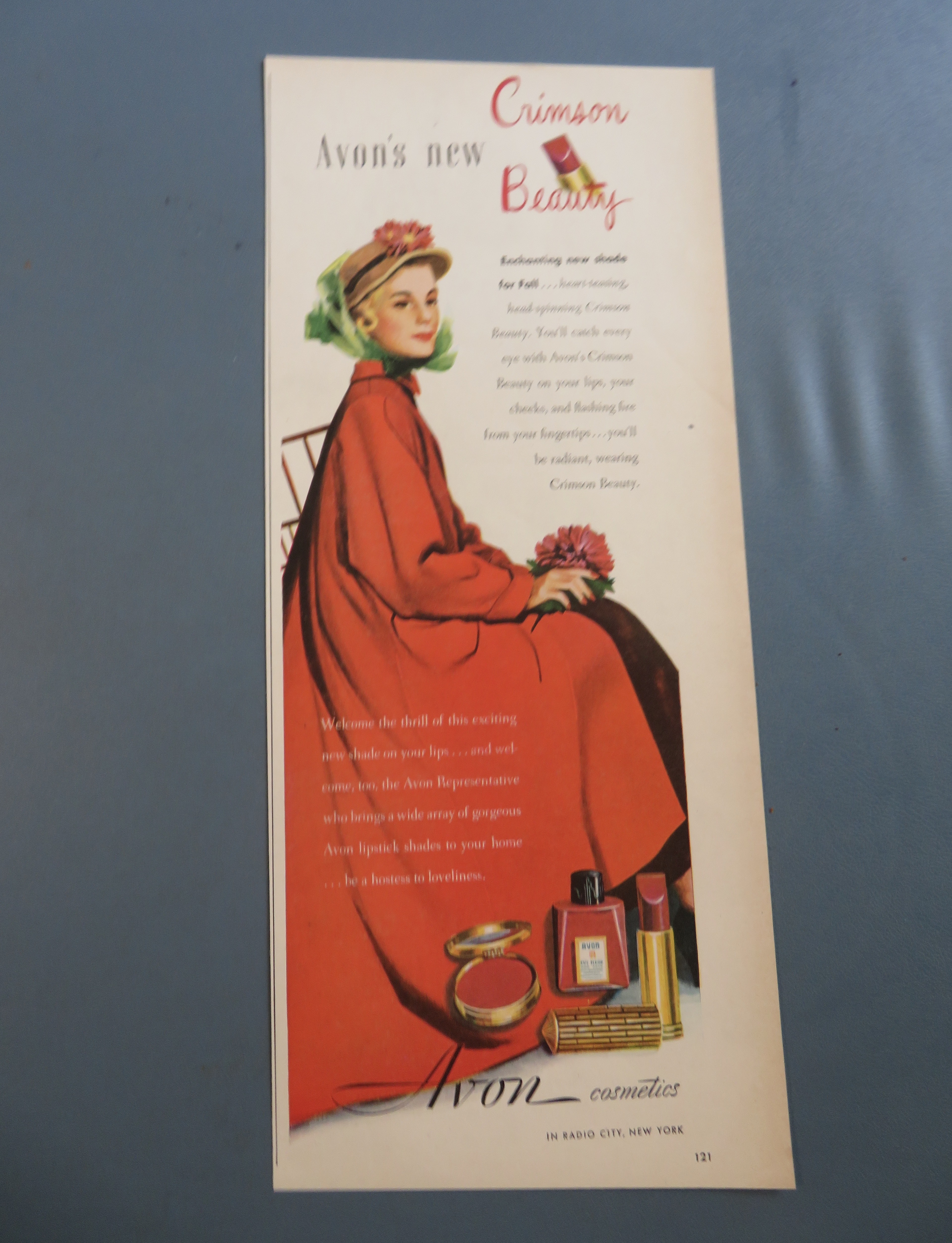 1948 Avon Cosmetics with New Crimson Beauty