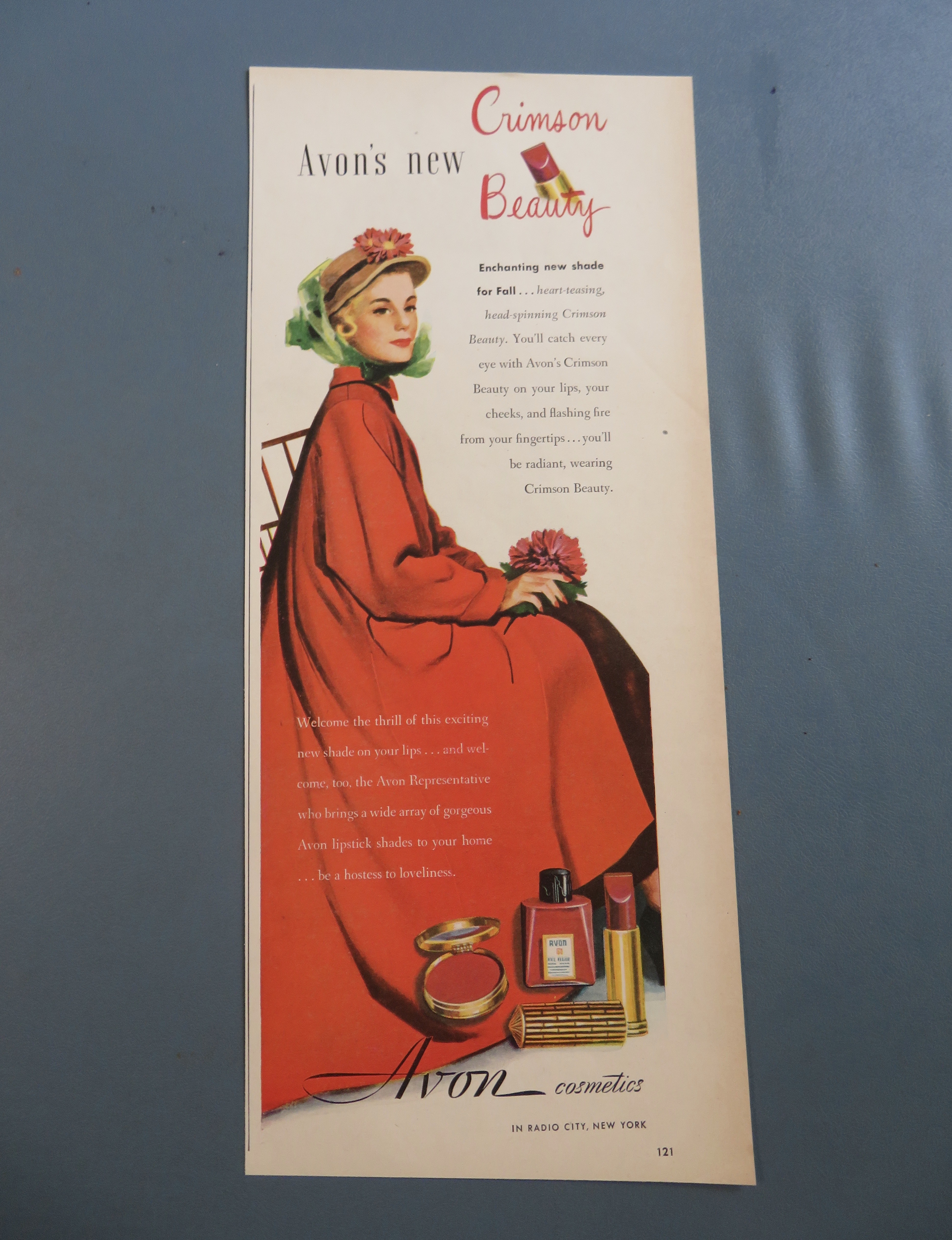 1948 Avon Cosmetics with New Crimson Beauty