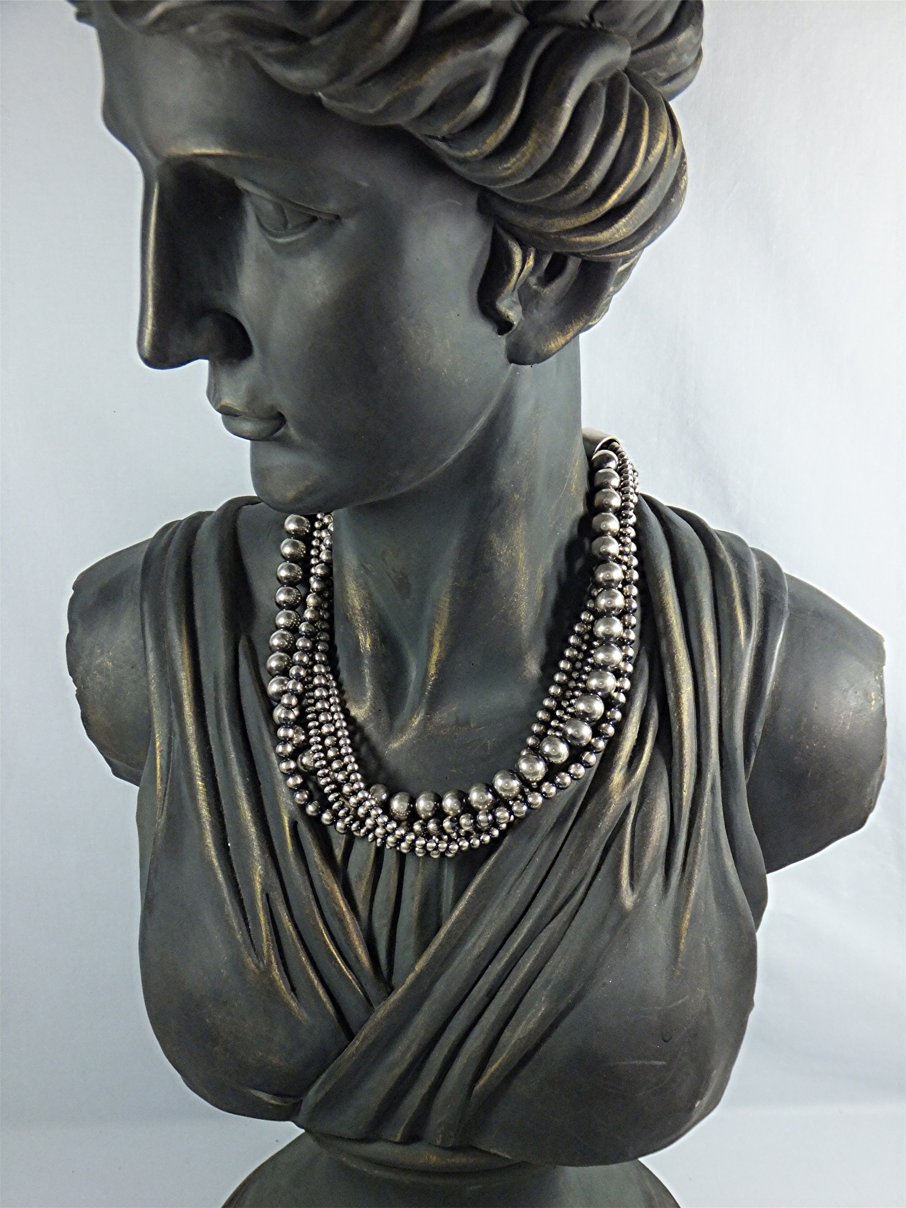 Navajo Pearls  Sterling Silver 5 Strands 100 Grams