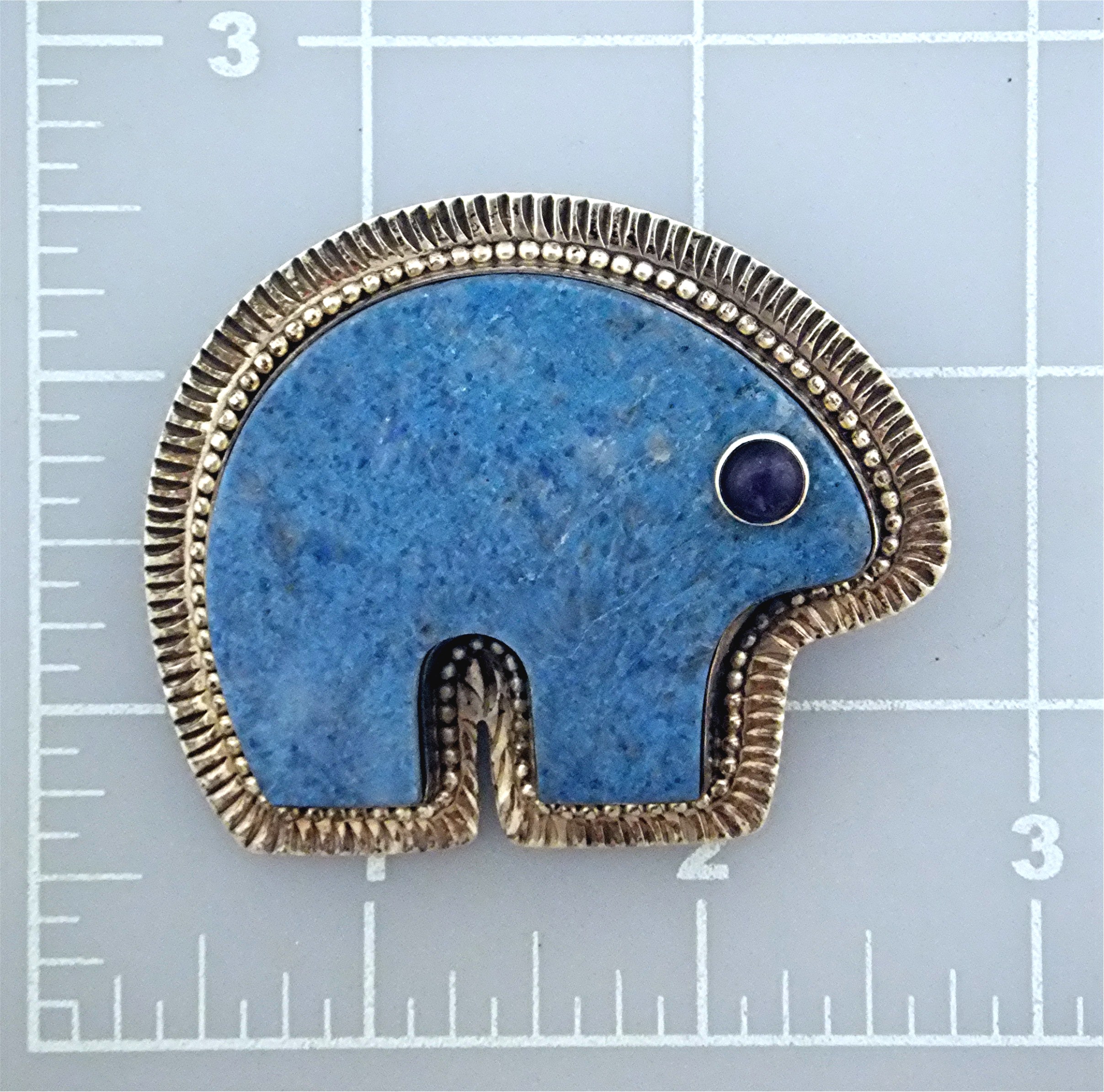 David Troutman  Denhim Lapis Amethyst Pendant Pin