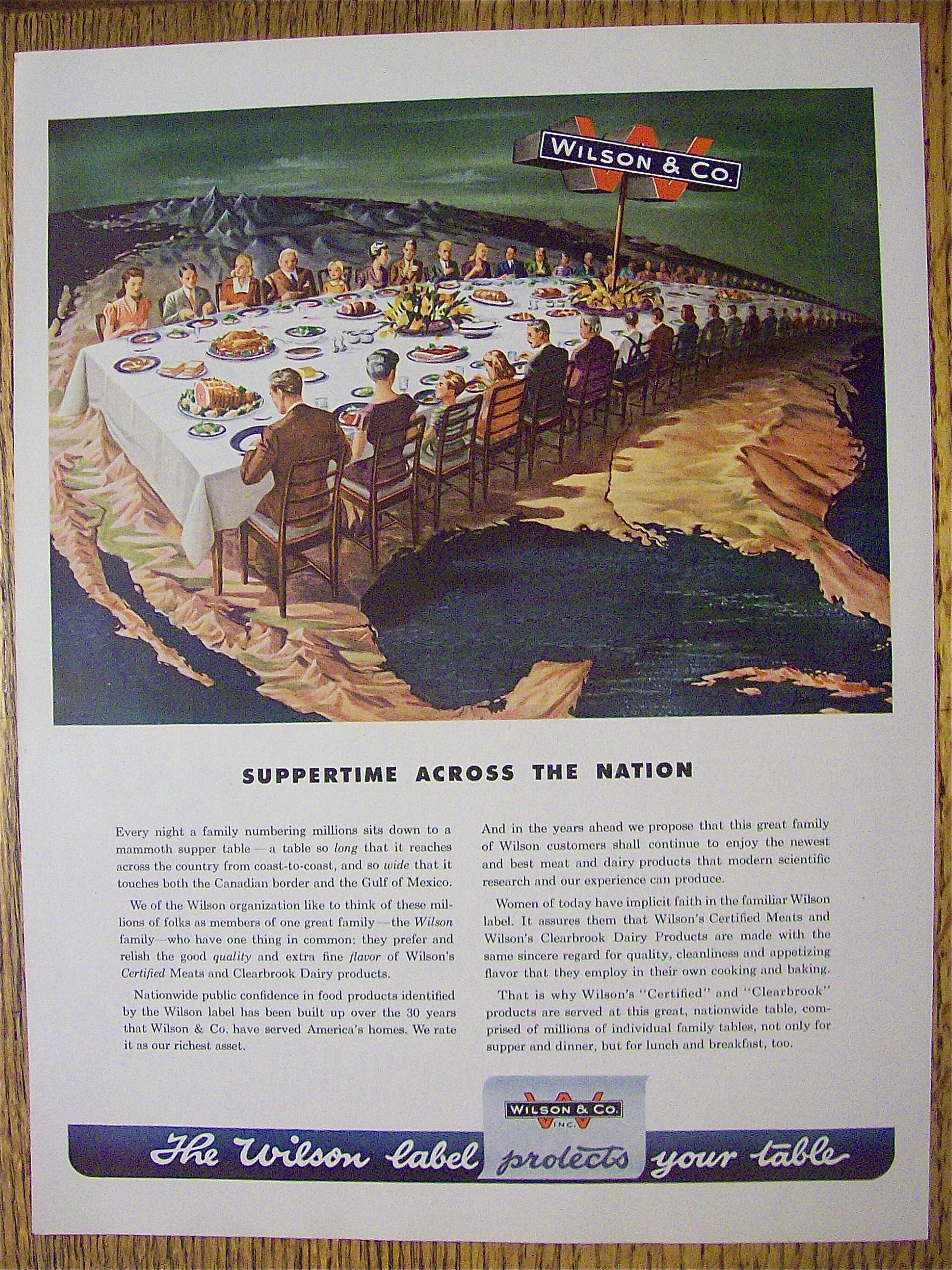 1946 Wilson And Company with Suppertime Across Nation