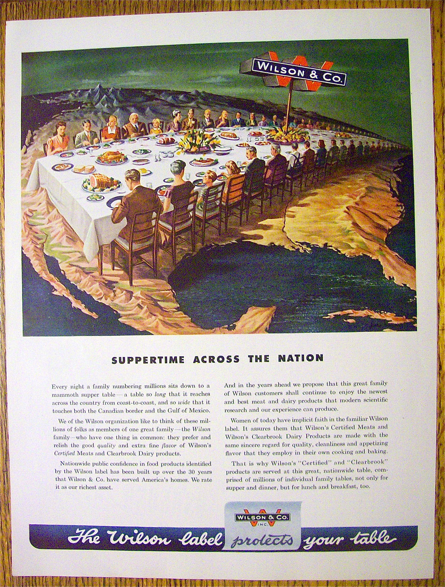 1946 Wilson And Company with Suppertime Across Nation