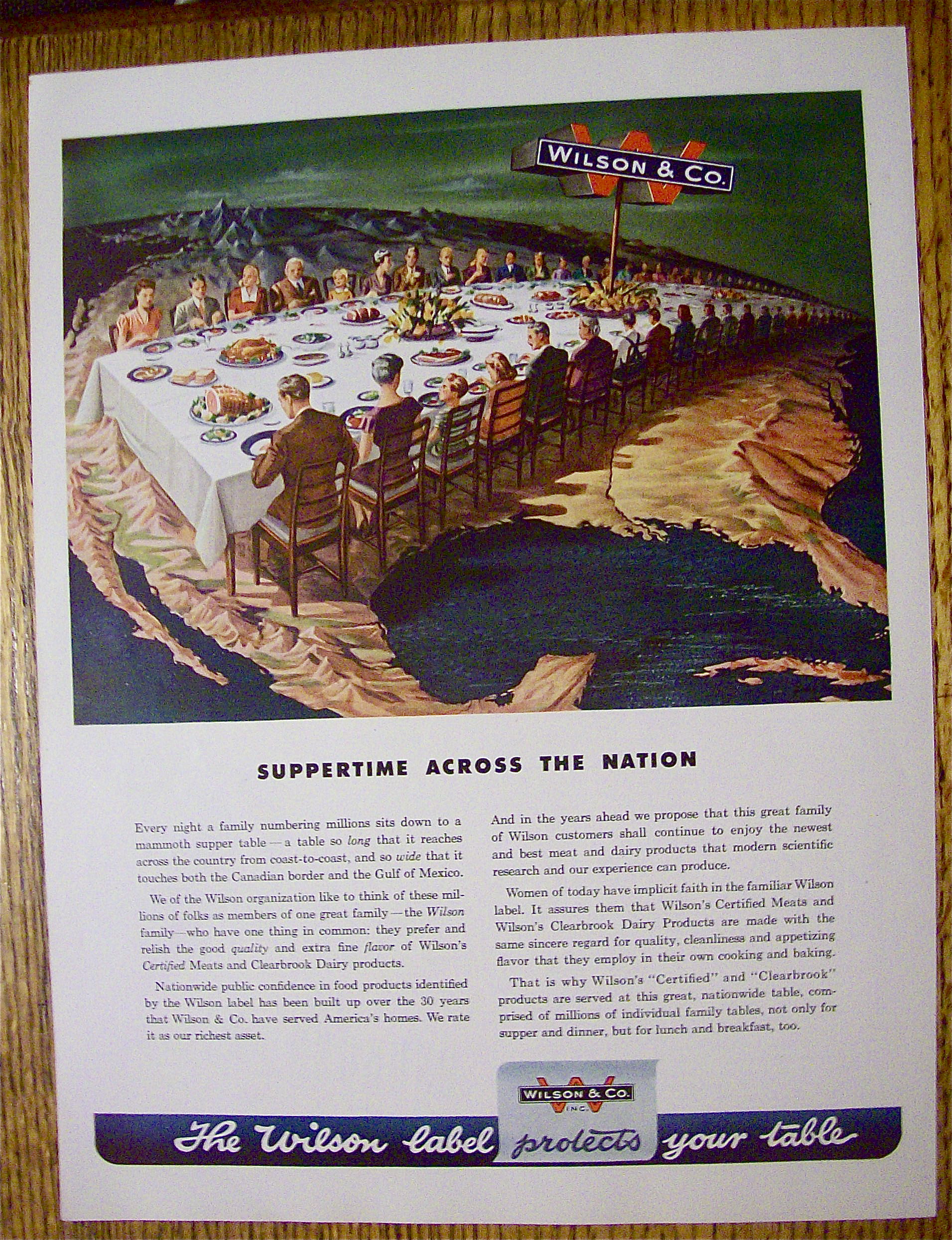 1946 Wilson And Company with Suppertime Across Nation