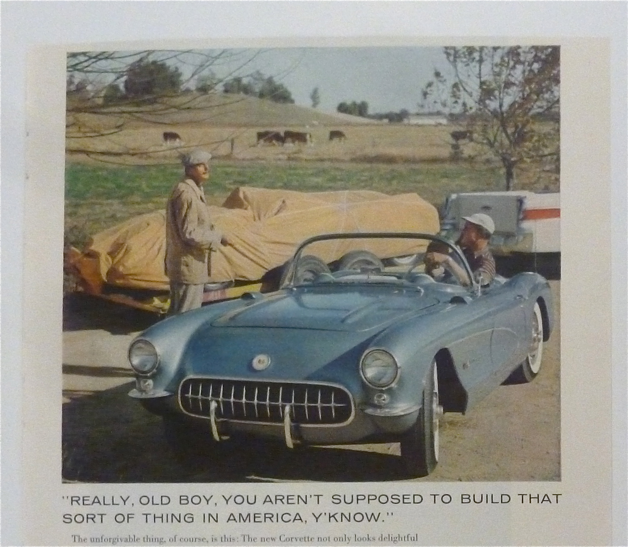 1957 Chevrolet Corvette with a Blue Corvette