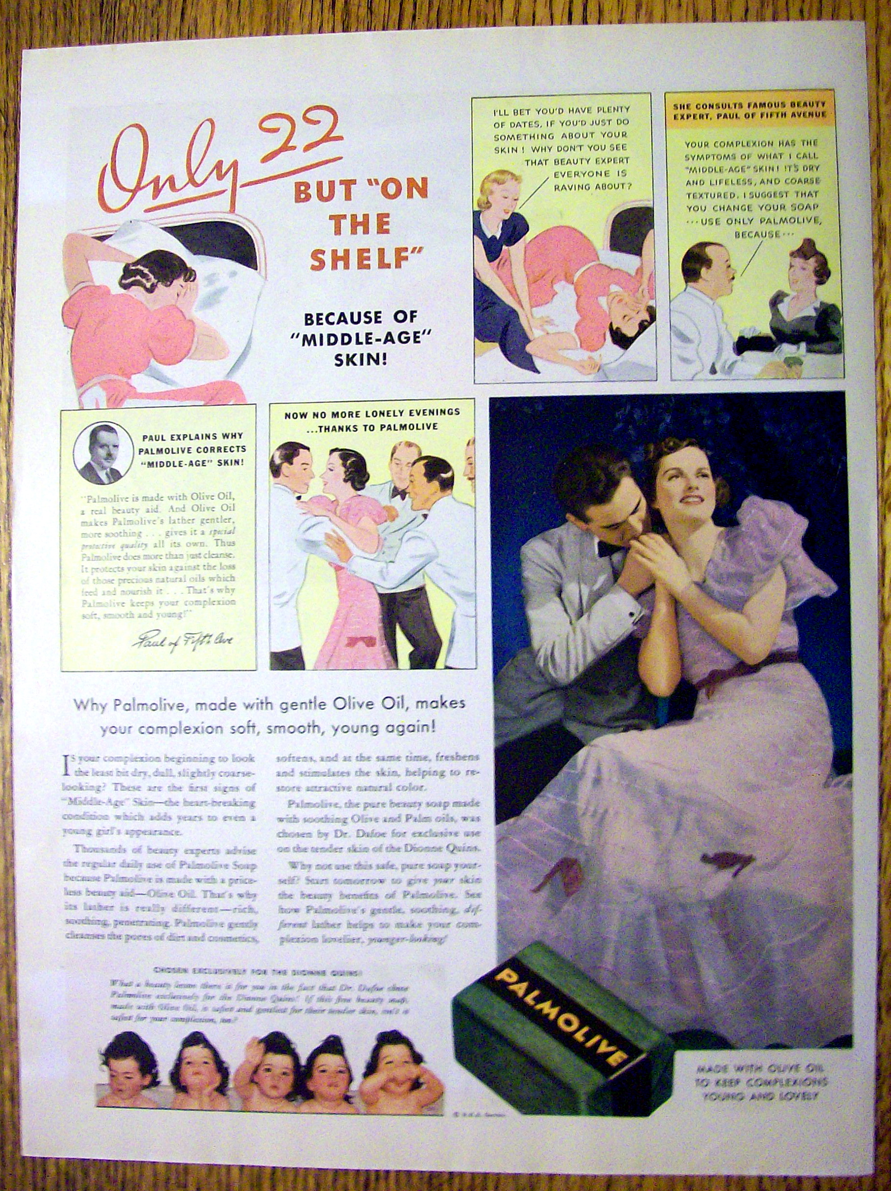 1937 Palmolive with Man & Woman Sitting