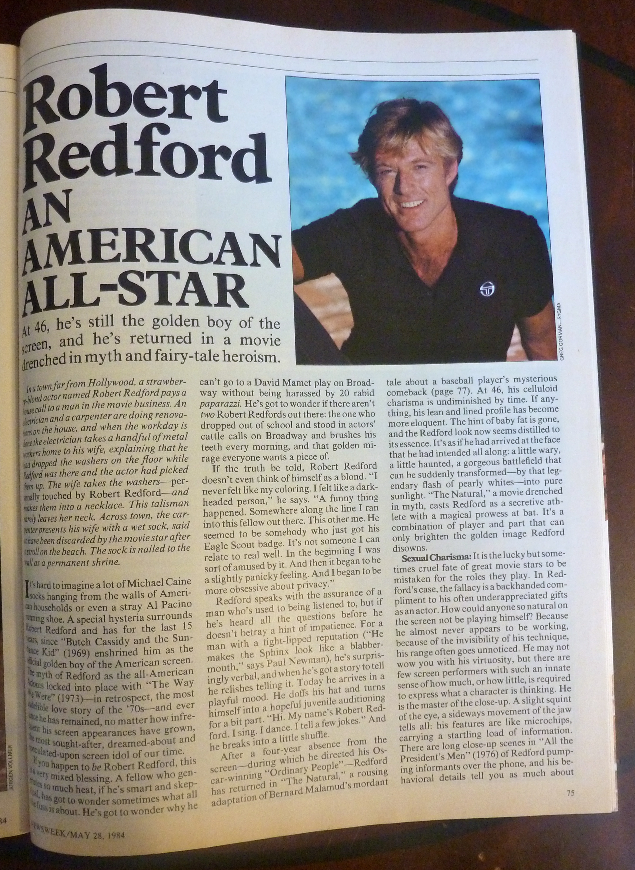 Newsweek Magazine-May 28, 1984-Robert Redford