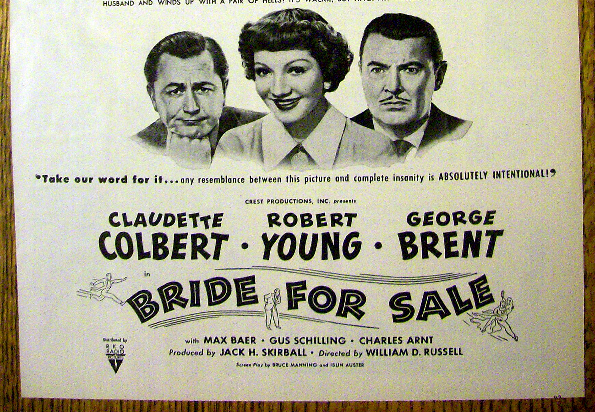 1949 Bride For Sale w/Robert Young & Claudette Colbert