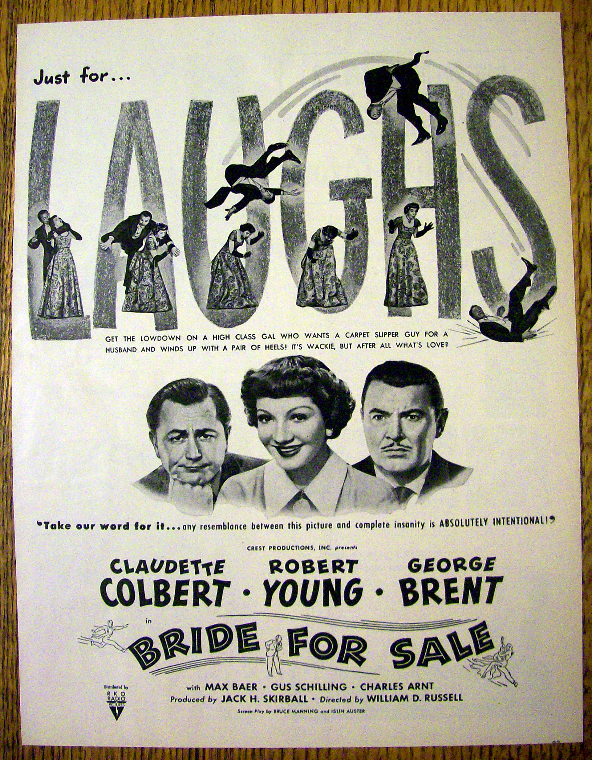 1949 Bride For Sale w/Robert Young & Claudette Colbert