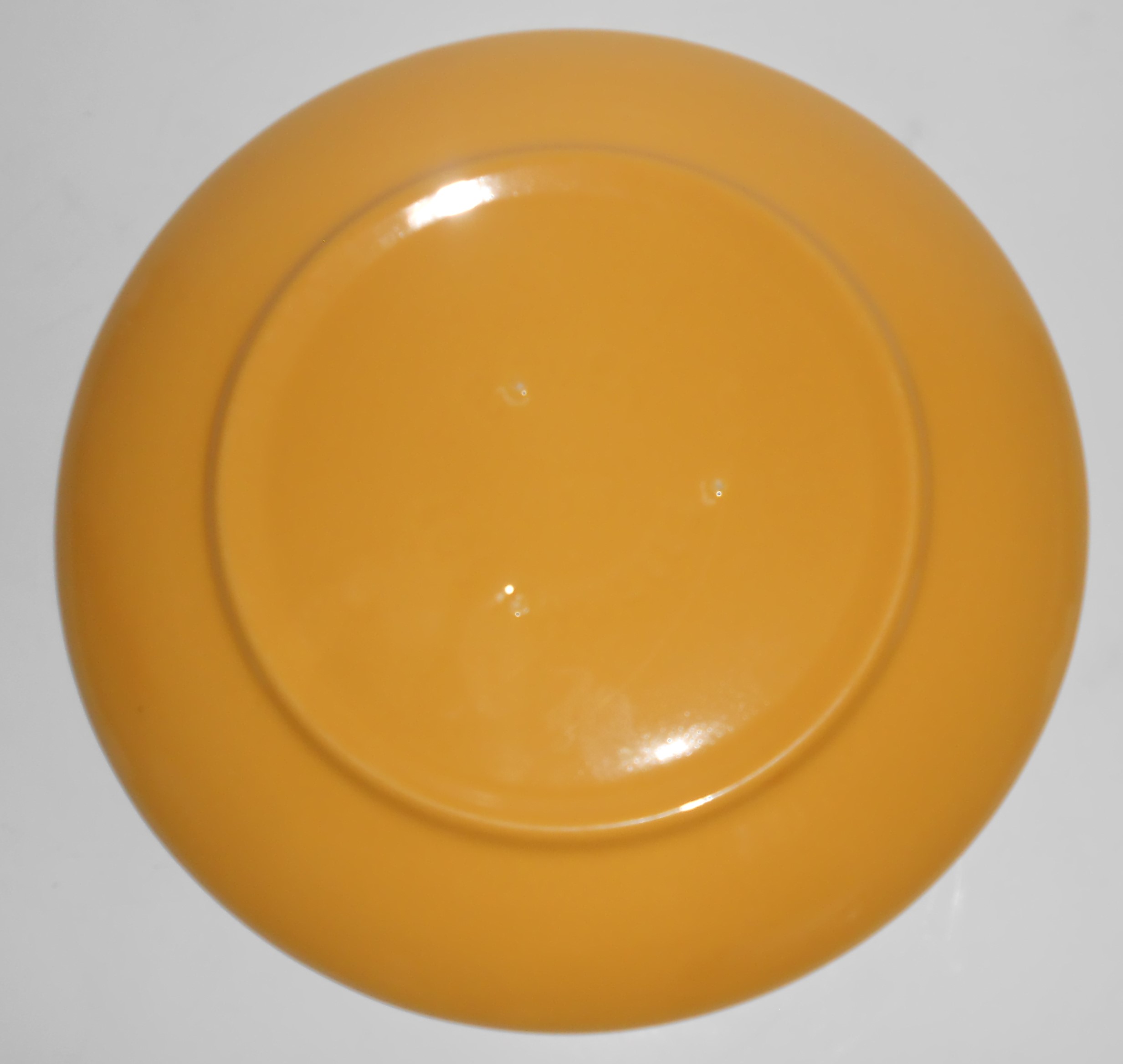 Bauer Pottery Ring Ware Yellow 9.5'' Plate #9