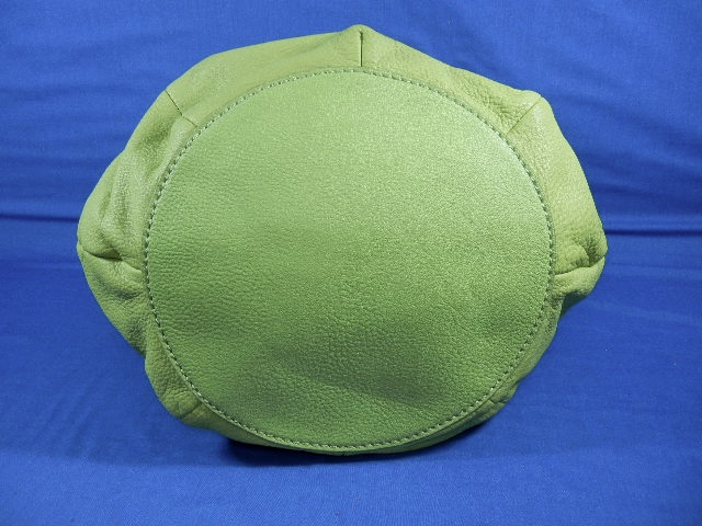 Sak Lime Green Fabric Bucket & Leather Bag