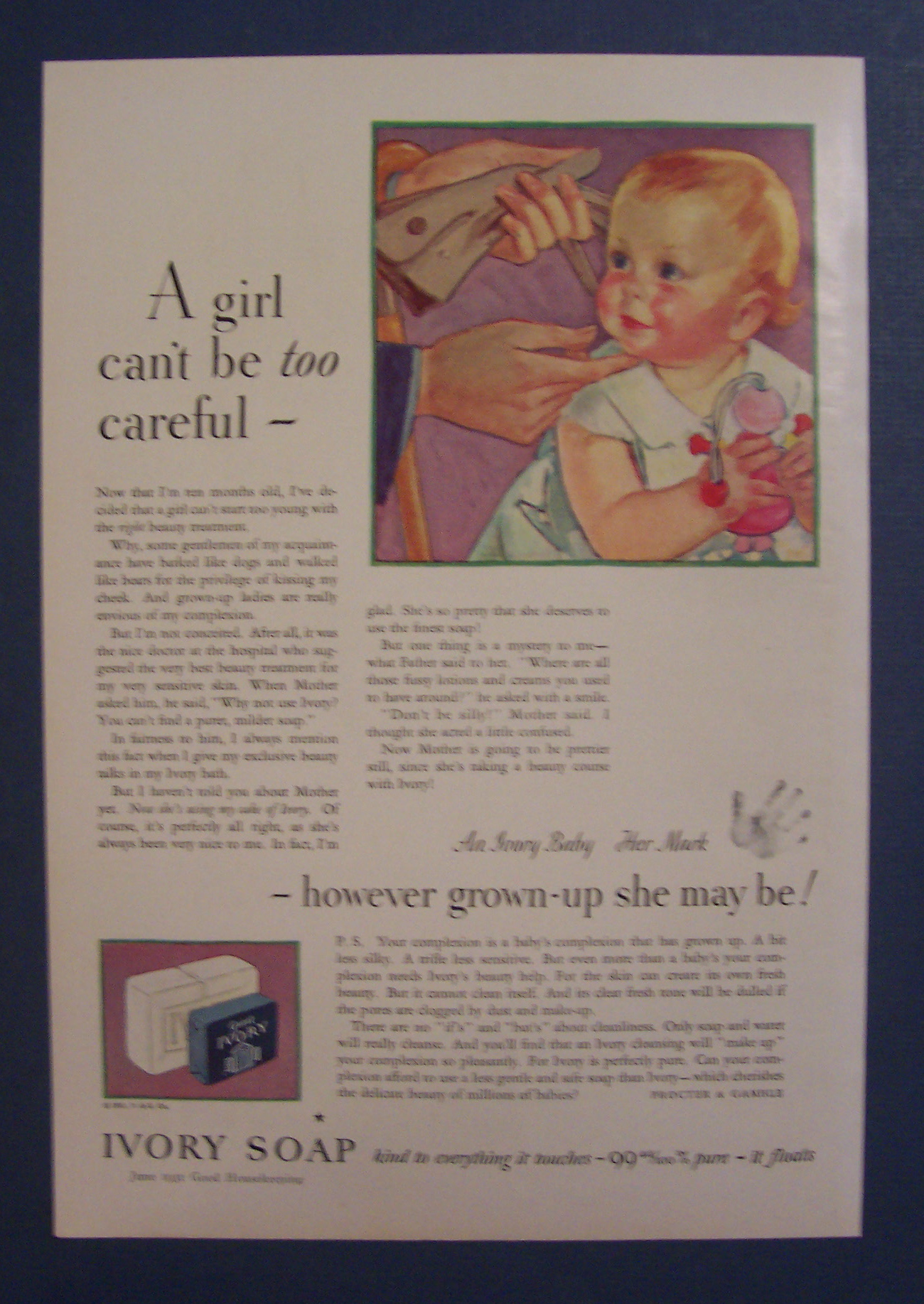 1931 Ivory Soap with Baby's Chin Being Touched