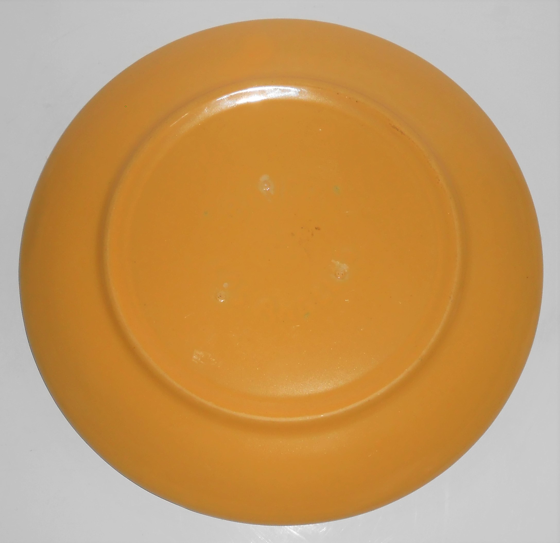 Bauer Pottery Ring Ware Yellow 9.5" Plate #8