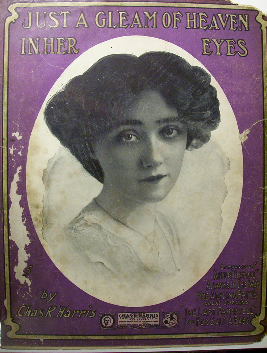Sheet Music Of 1904 Just A Gleam Of Heaven In Her Eyes