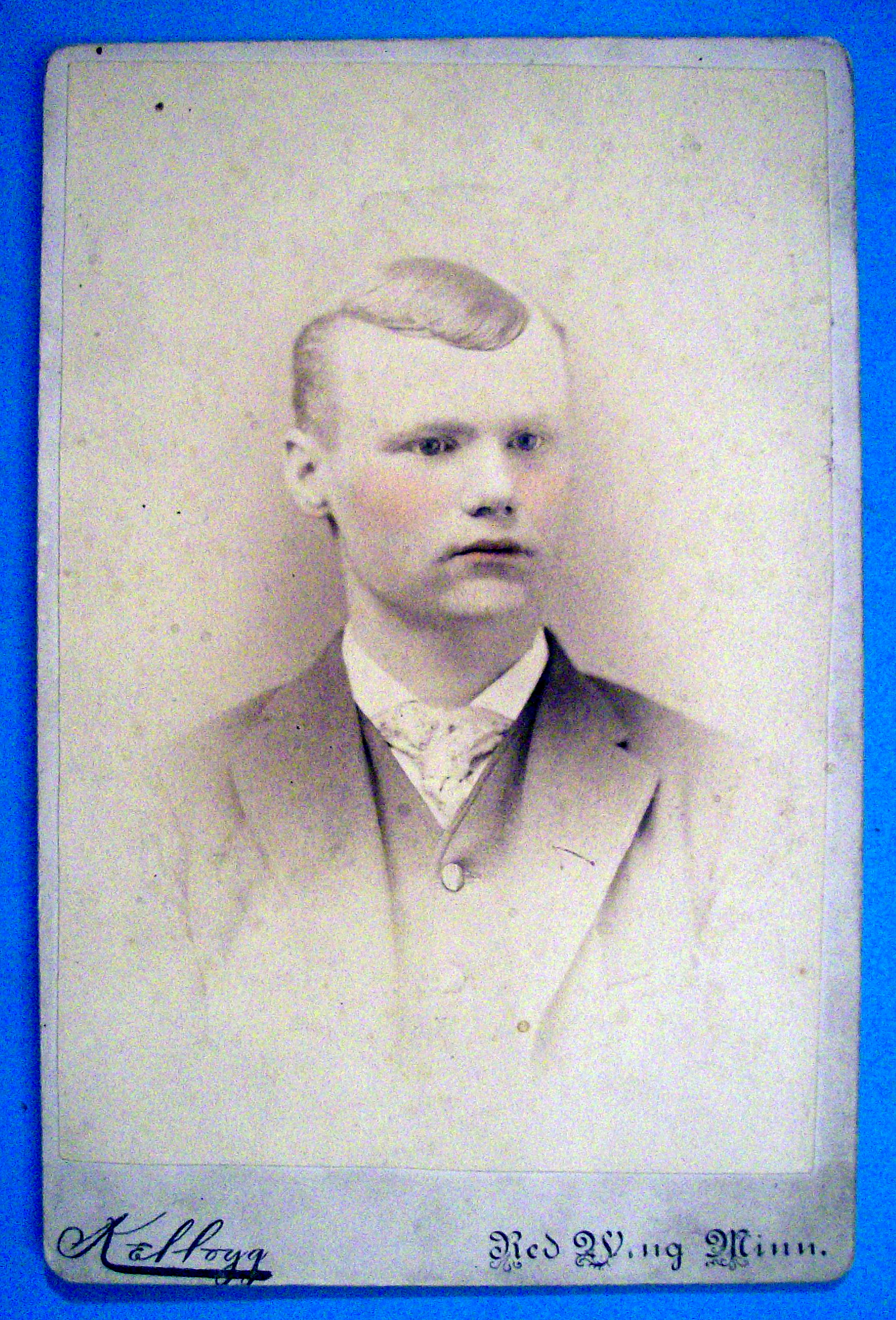 Rosy Cheeks - Tinted Cabinet Photo of a Young Man
